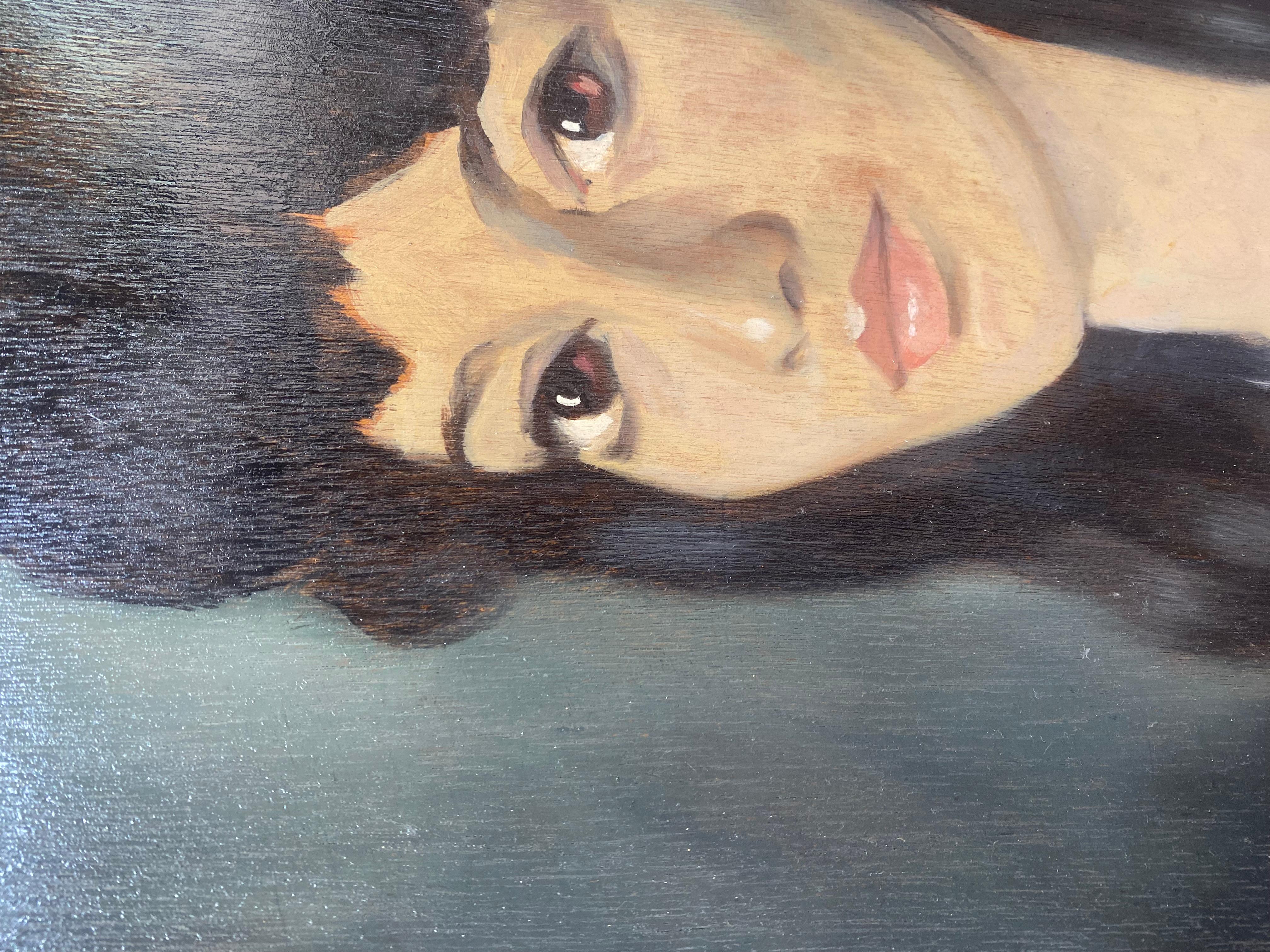 Canvas Portrait of Juliette Gréco, Pierre Piget, 1950