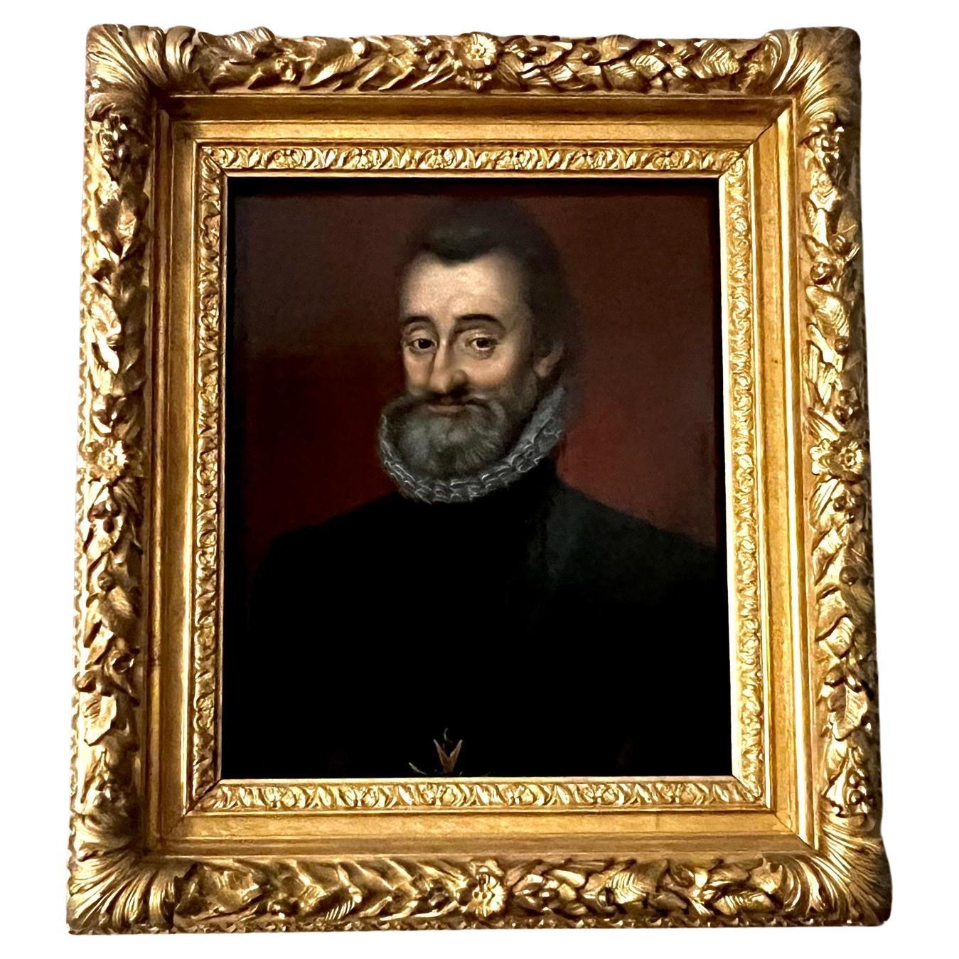 Portrait du roi Henri IV de France Huile sur toile 1553-1610