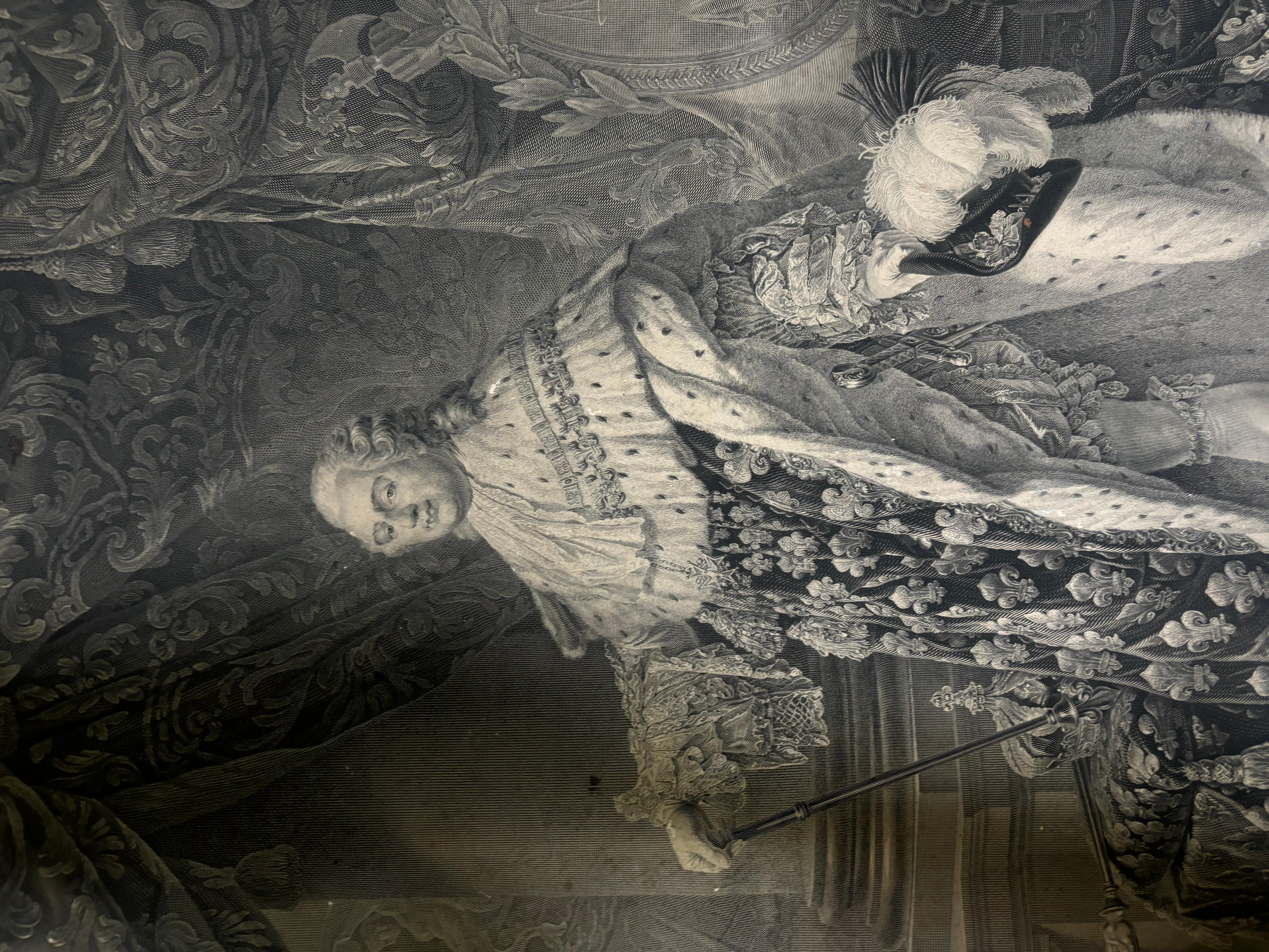 Porträt von König Louis XVI. in der Krönung Regalia (Französisch) im Angebot