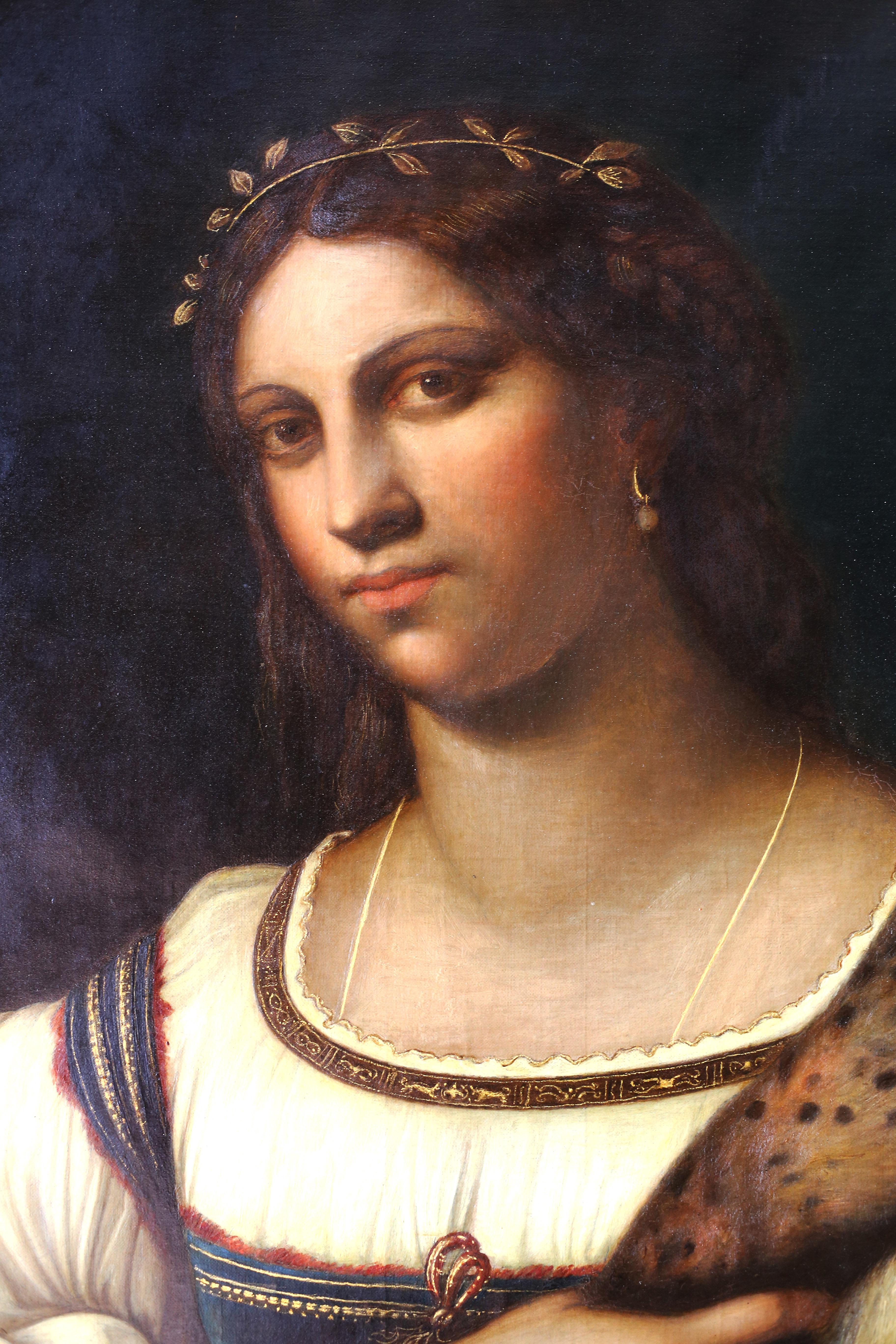 A fine Grand Tour copy of the Italian Renaissance portrait of 
