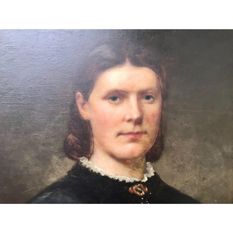 Large Victorian antique portrait of lady.

Oil on canvas
Signed Horsburg.
Dated 1876
Original gilt frame in good condition .
No tears or repairs on canvas.
Frame 41 ins. x 36 ins.
Canvas 29 ins. x 25 ins.

John Horsburgh (1835-1924) was