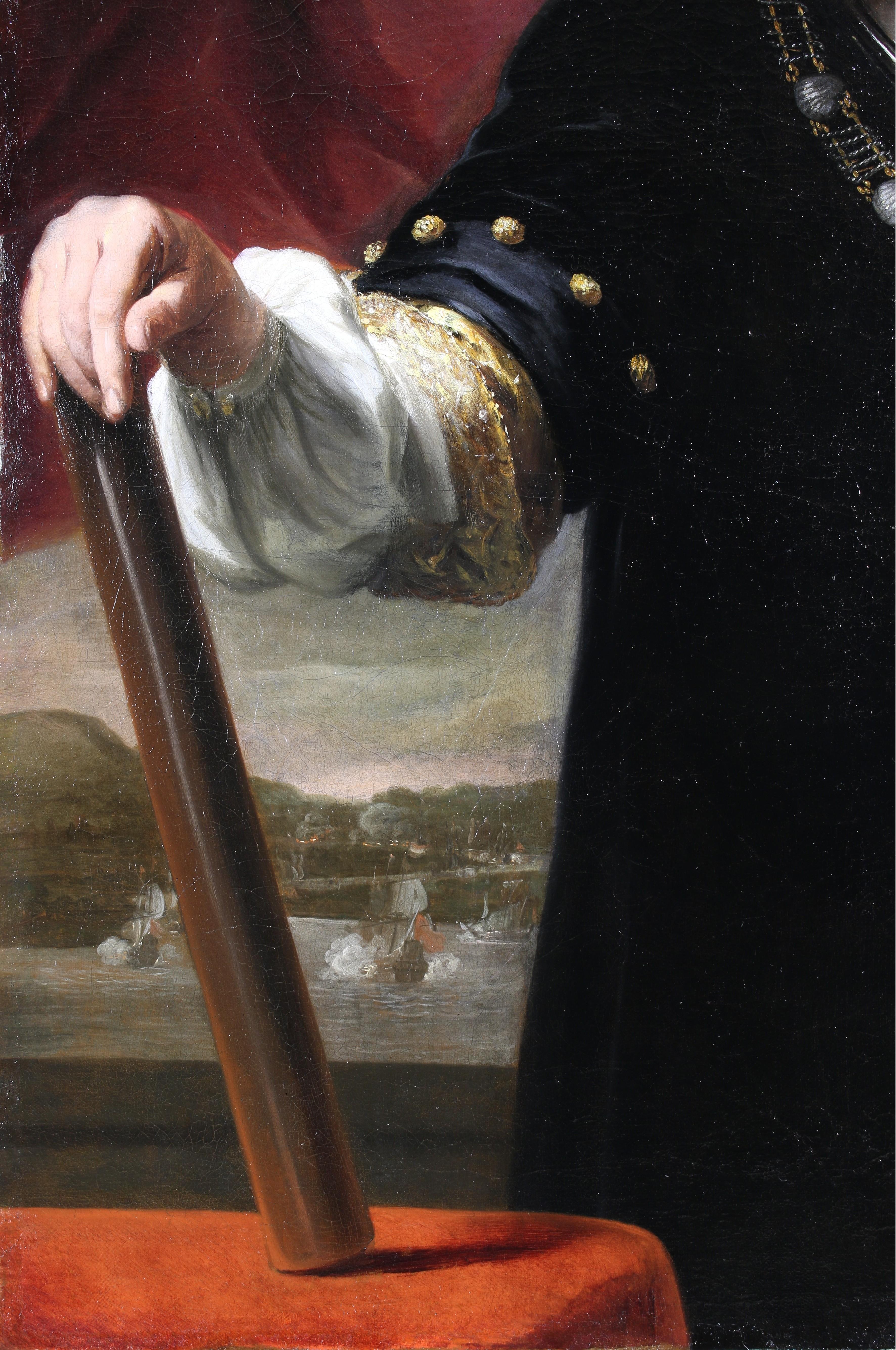 Amsterdam School Portrait of Lieutenant Admiral Michiel Adriaensz. de Ruyter by Ferdinand Bol For Sale