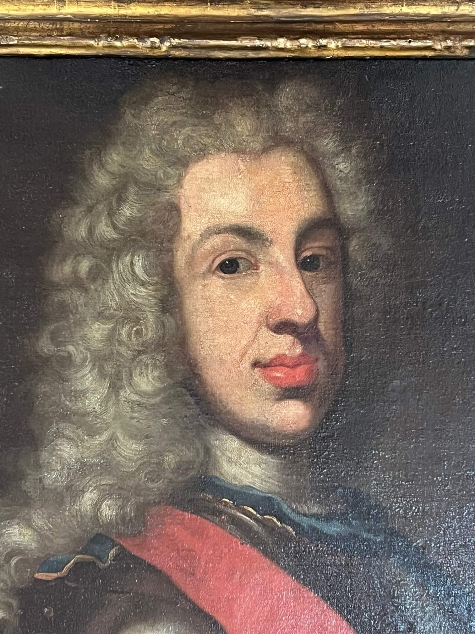 Tedesco Ritratto di Luigi Giorgio, Margravio di Baden-Baden, olio su tela, CIRCA 1725 in vendita