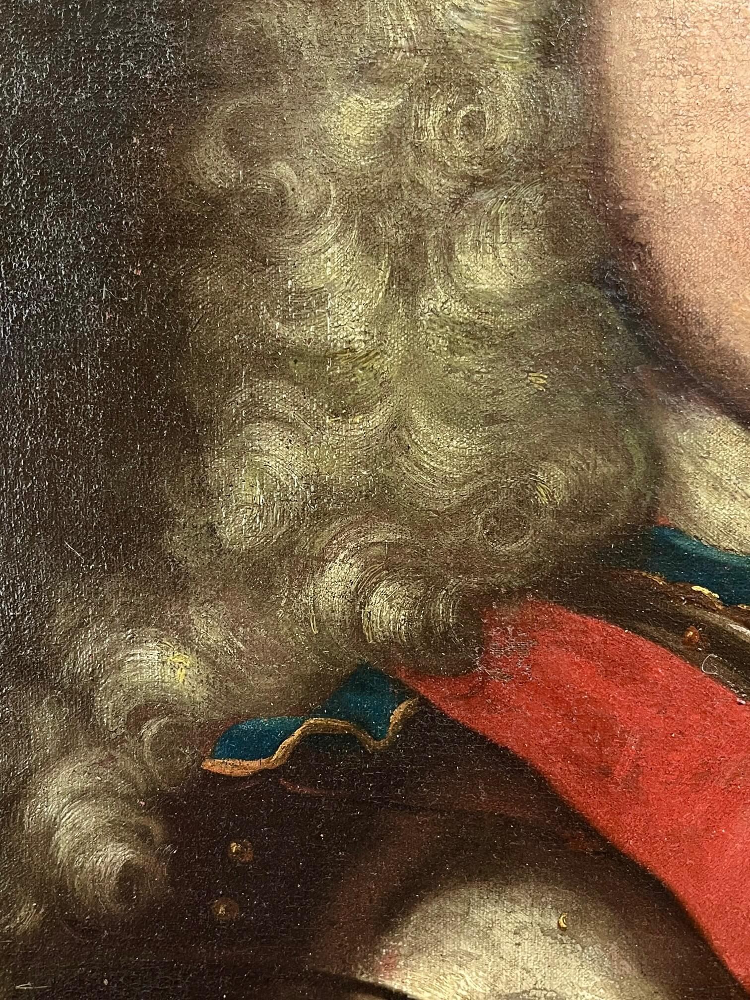 Ritratto di Luigi Giorgio, Margravio di Baden-Baden, olio su tela, CIRCA 1725 In condizioni discrete in vendita a Kinderhook, NY