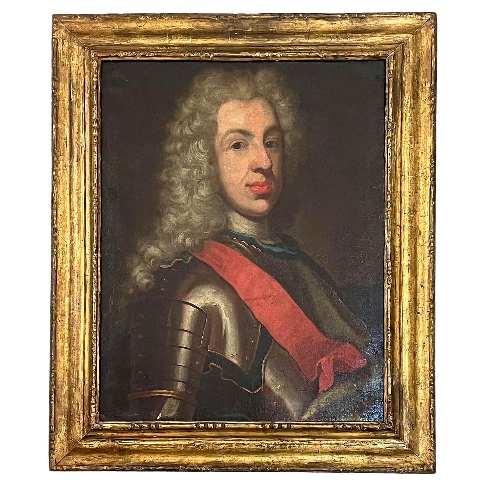 Ritratto di Luigi Giorgio, Margravio di Baden-Baden, olio su tela, CIRCA 1725 in vendita