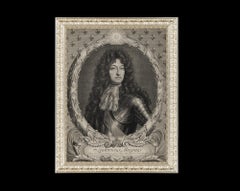 Portrait of Louis XIV of France, After Engraving by Peter Vandrebanc