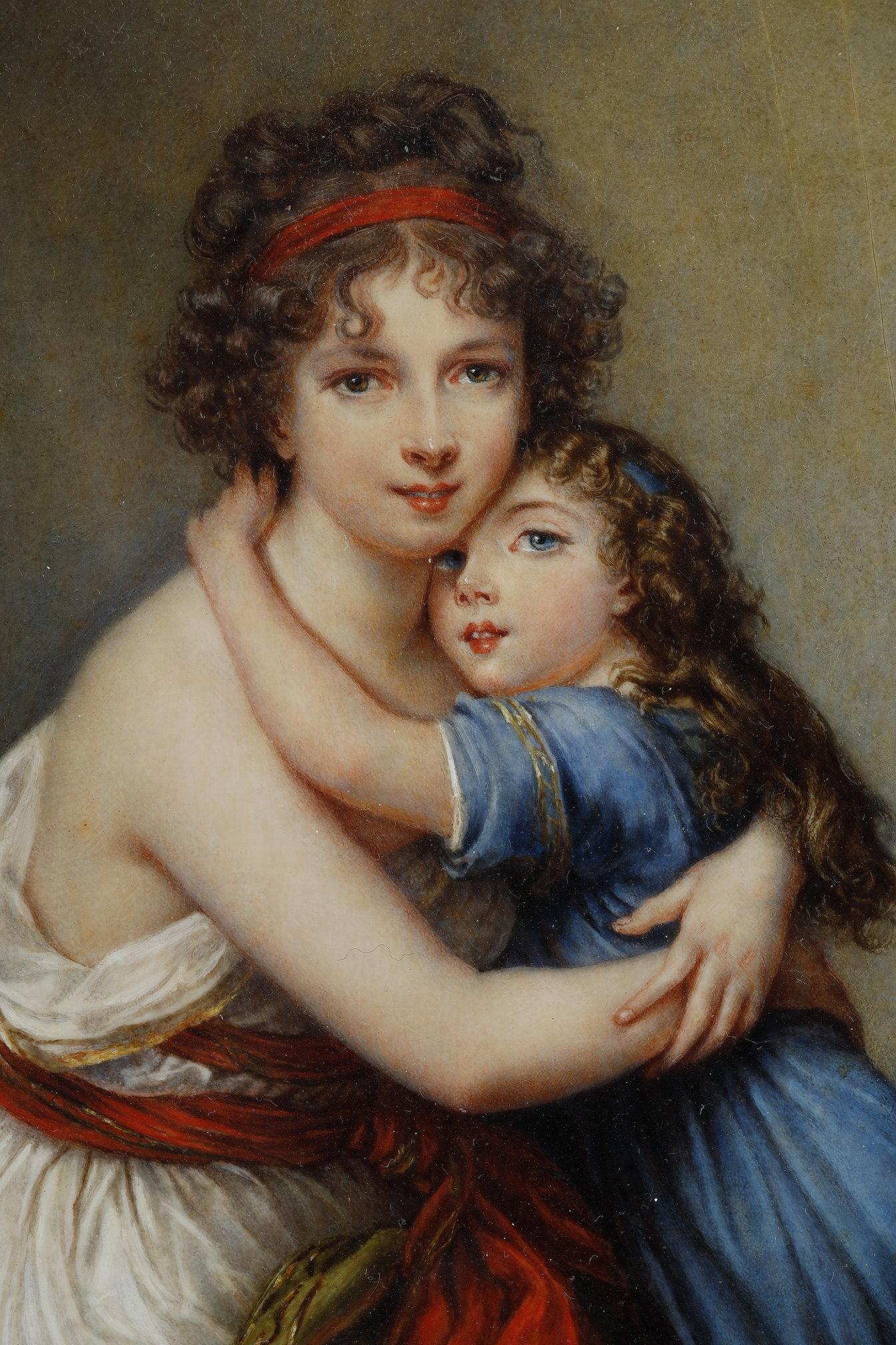 Retrato de la Sra. Vigée-Lebrun y su hija según Elisabeth Vigée-Lebrun Mediados del siglo XIX en venta