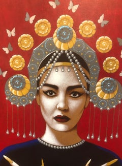 Portrait of Maria Callas as Turandot. Original painting by Lynn Curlee