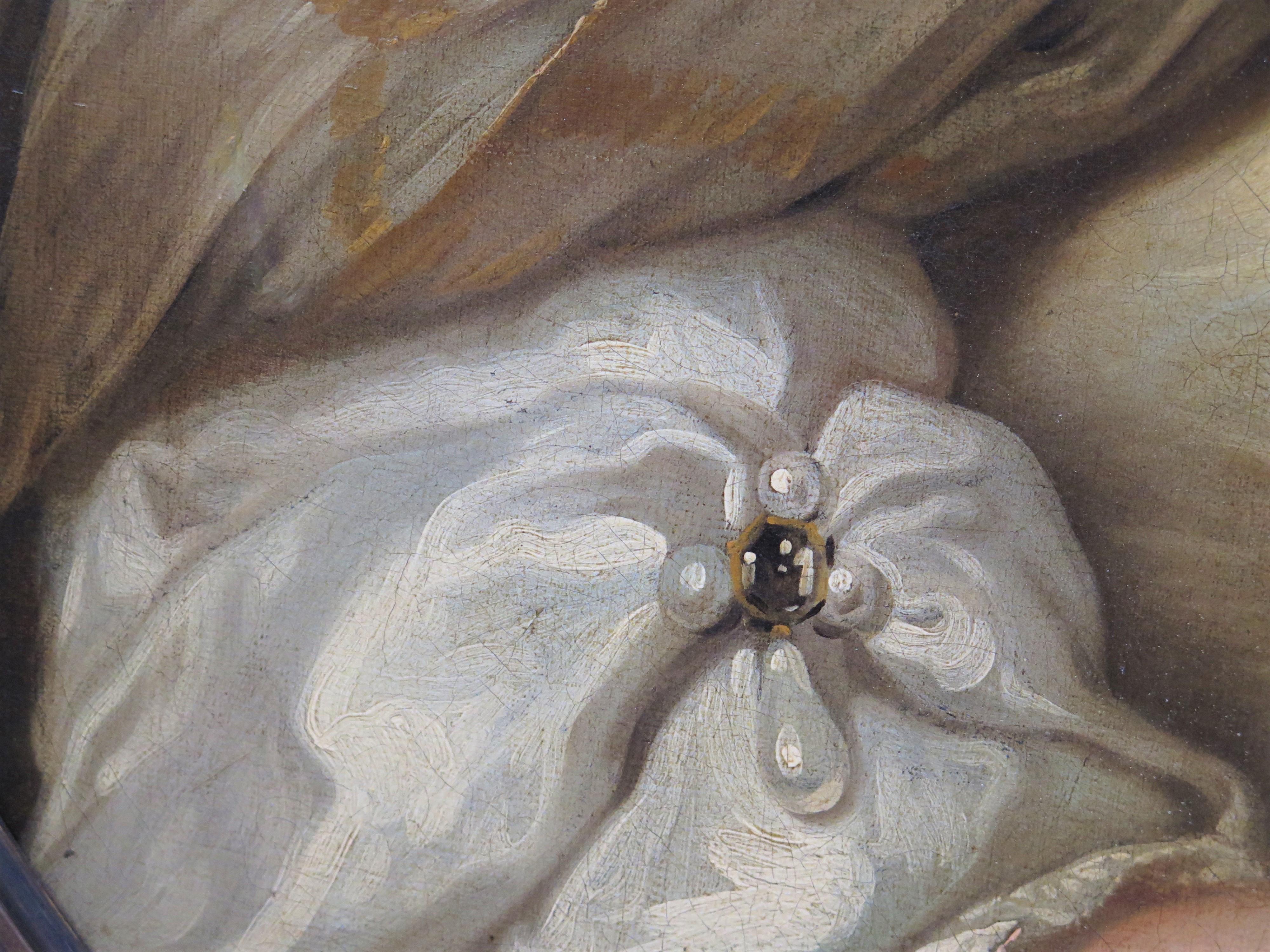 Hand-Painted Portrait of Marie de Rabutin-Chantal after Claude Lefèbvre (France, 1633–1675)