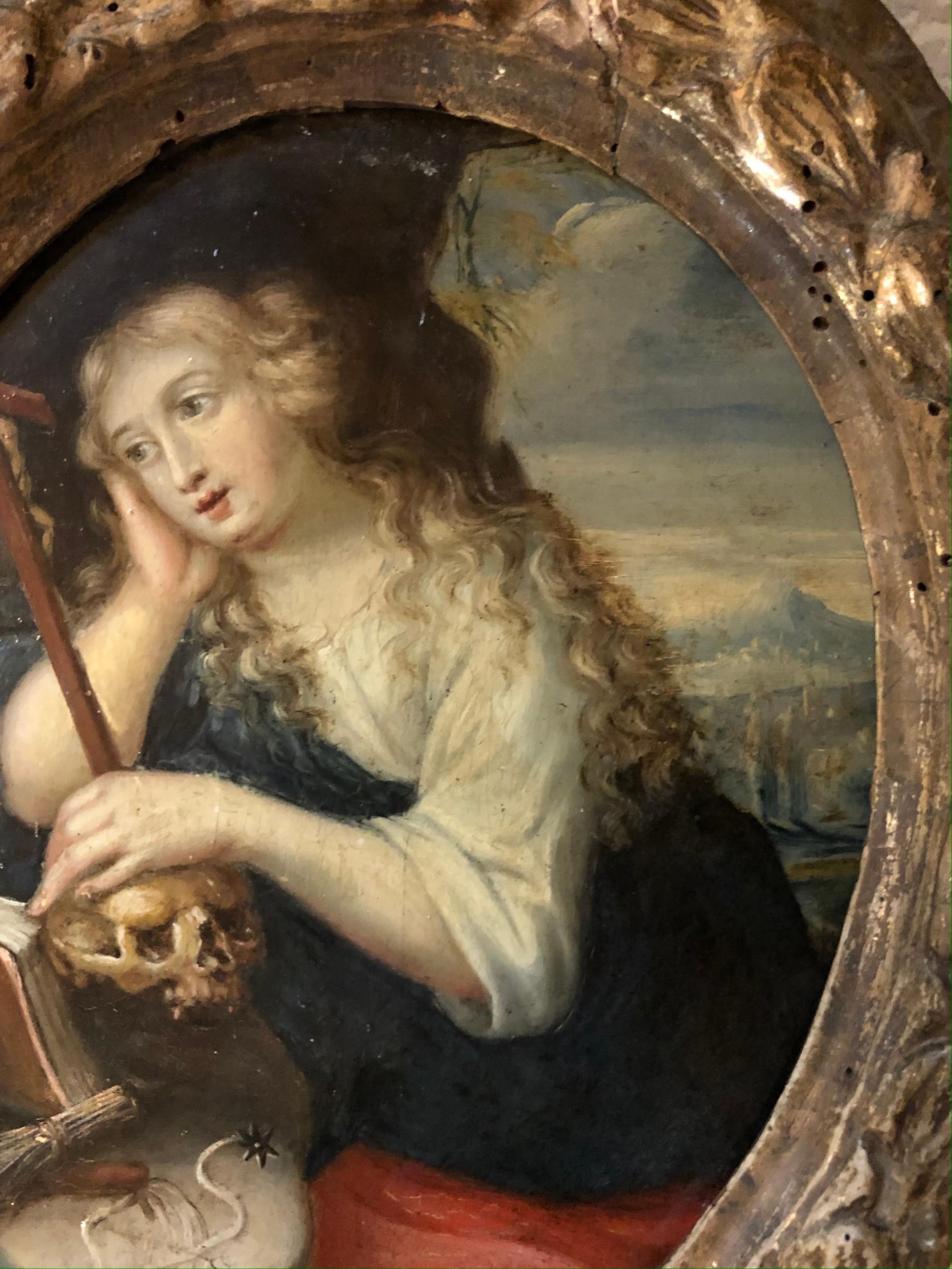 Belgian Portrait of Mary Magdalene, 17th Century For Sale