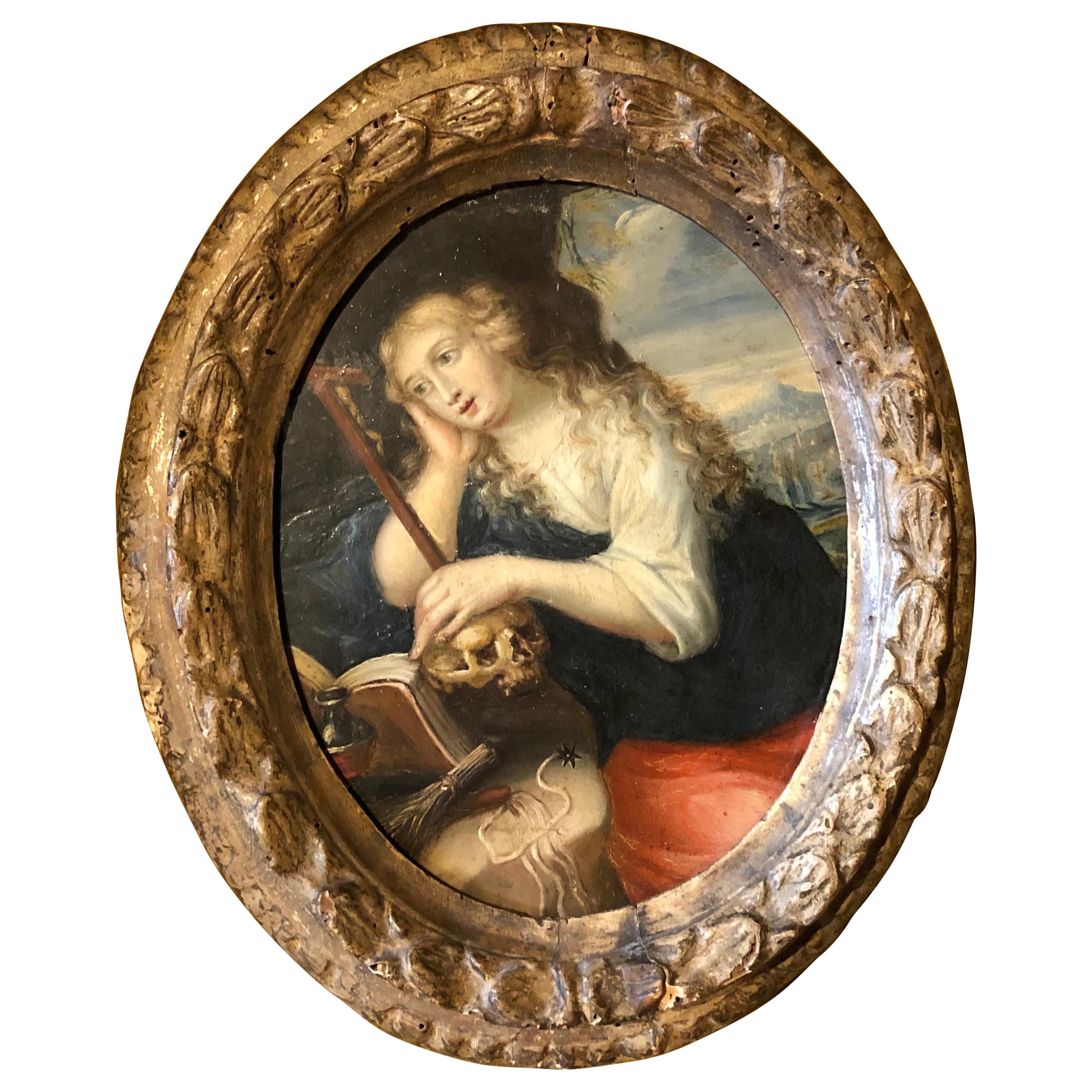 Portrait of Mary Magdalene, 17th Century For Sale