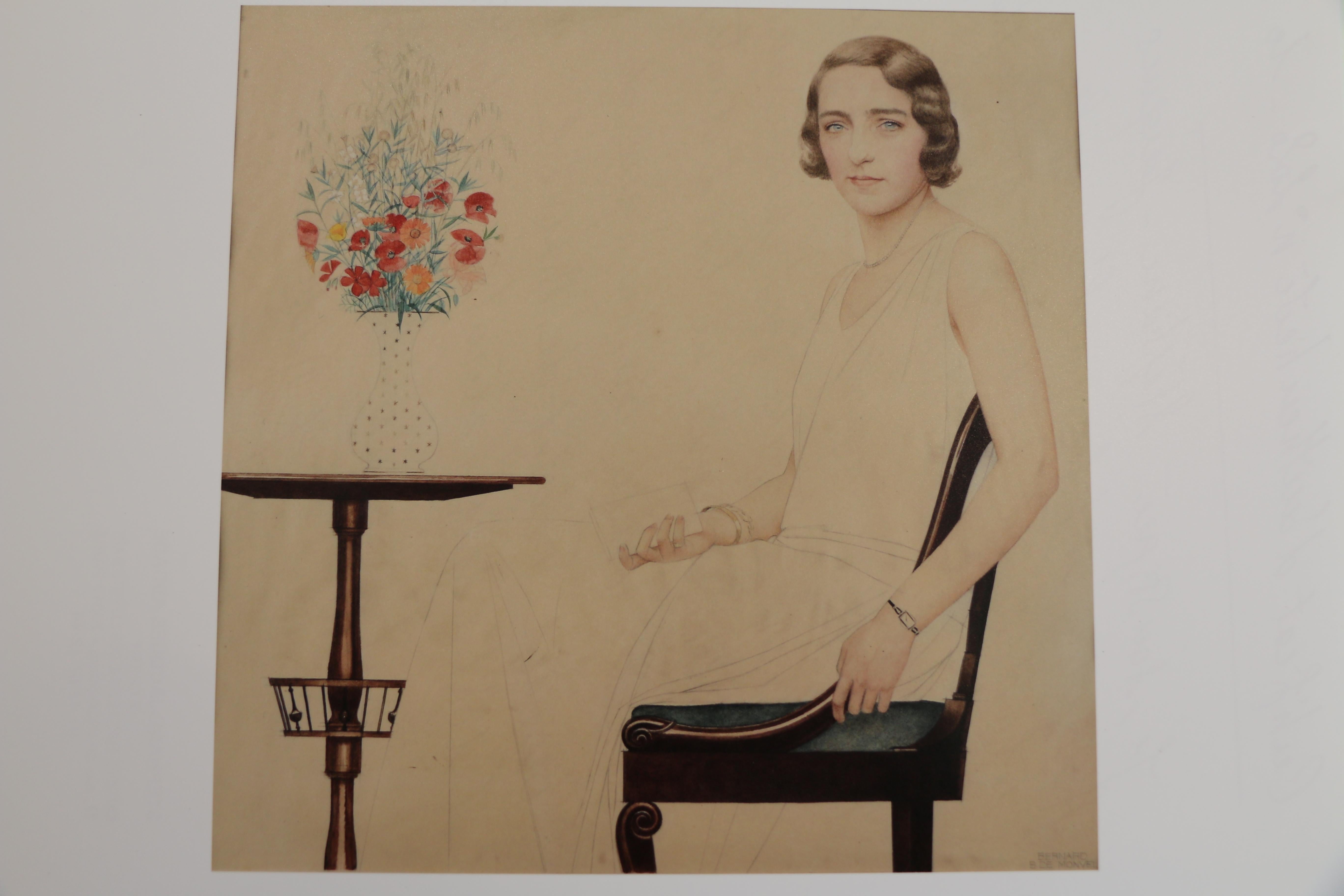 Porträt von Fräulein Lise Brissaud by Bernard Boutet de Monvel:: um 1928 im Angebot 4