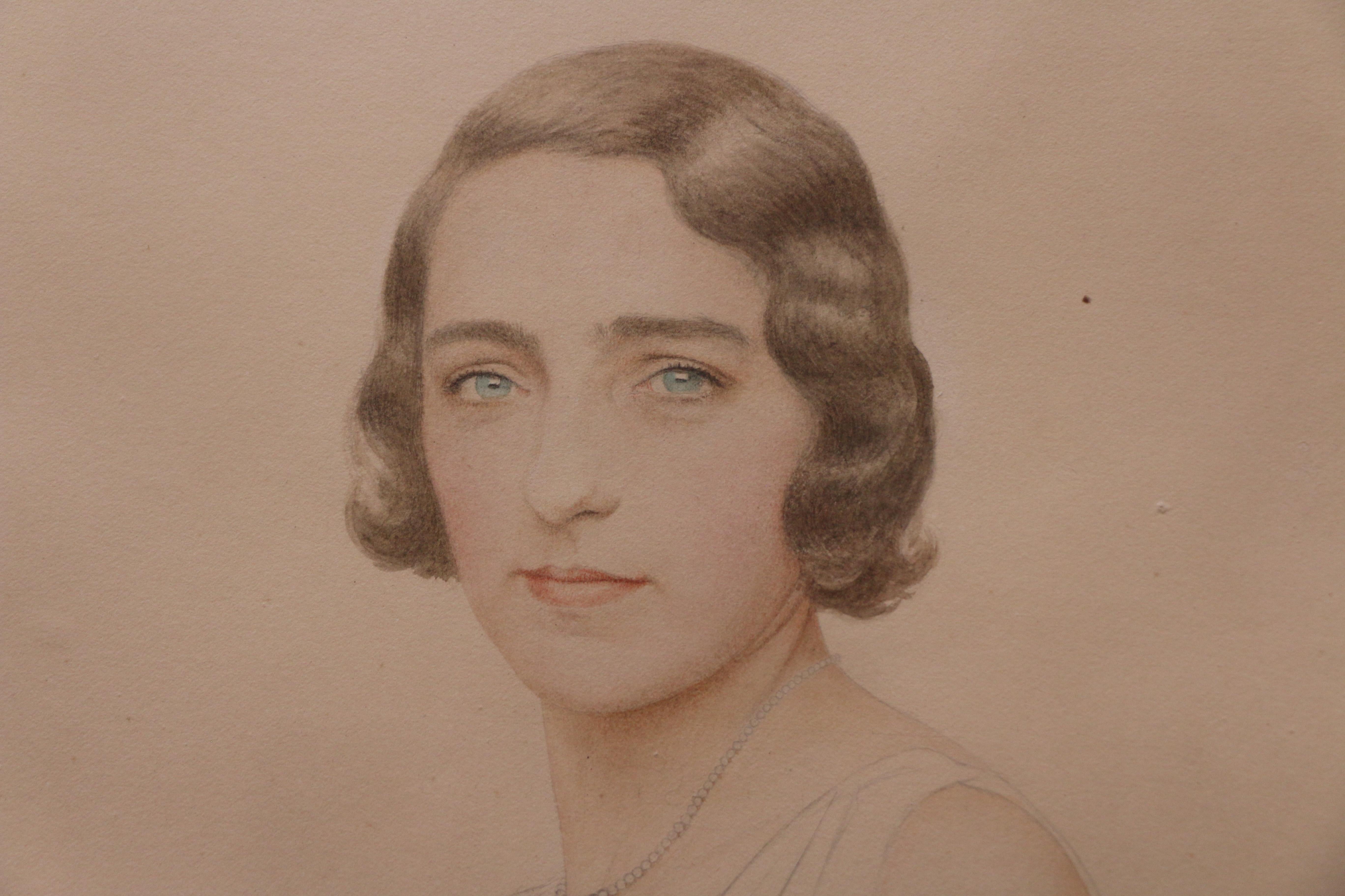 Porträt von Fräulein Lise Brissaud by Bernard Boutet de Monvel:: um 1928 (Französisch) im Angebot