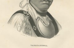 Portrait of Native American Tawadanega by Karl Joseph Brodtmann, 1836