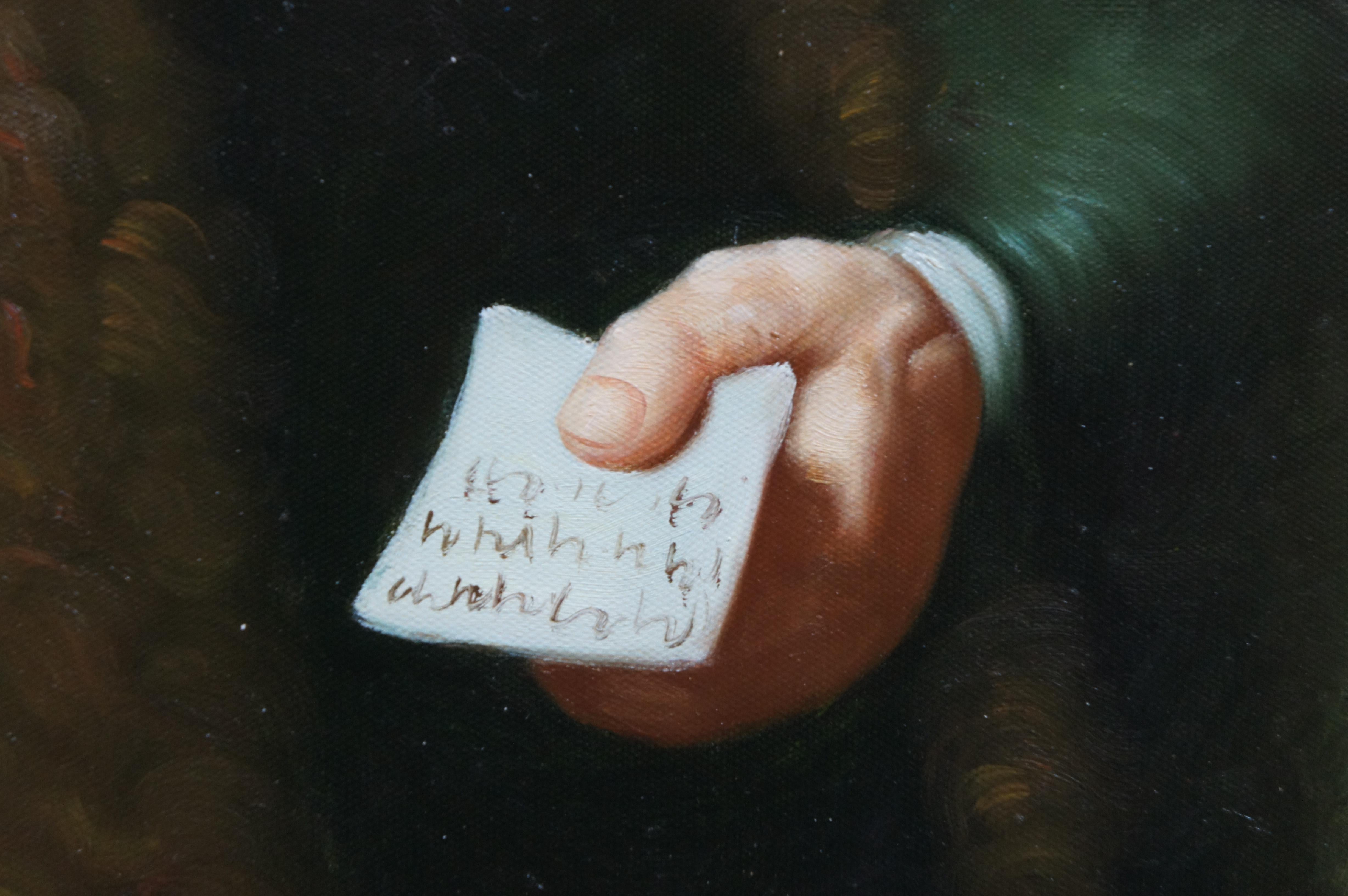 Portrait de Nicolaes Ruts comme négociant en fourrure d'après la peinture à l'huile de Rembrandt van Rijn 35 po en vente 2