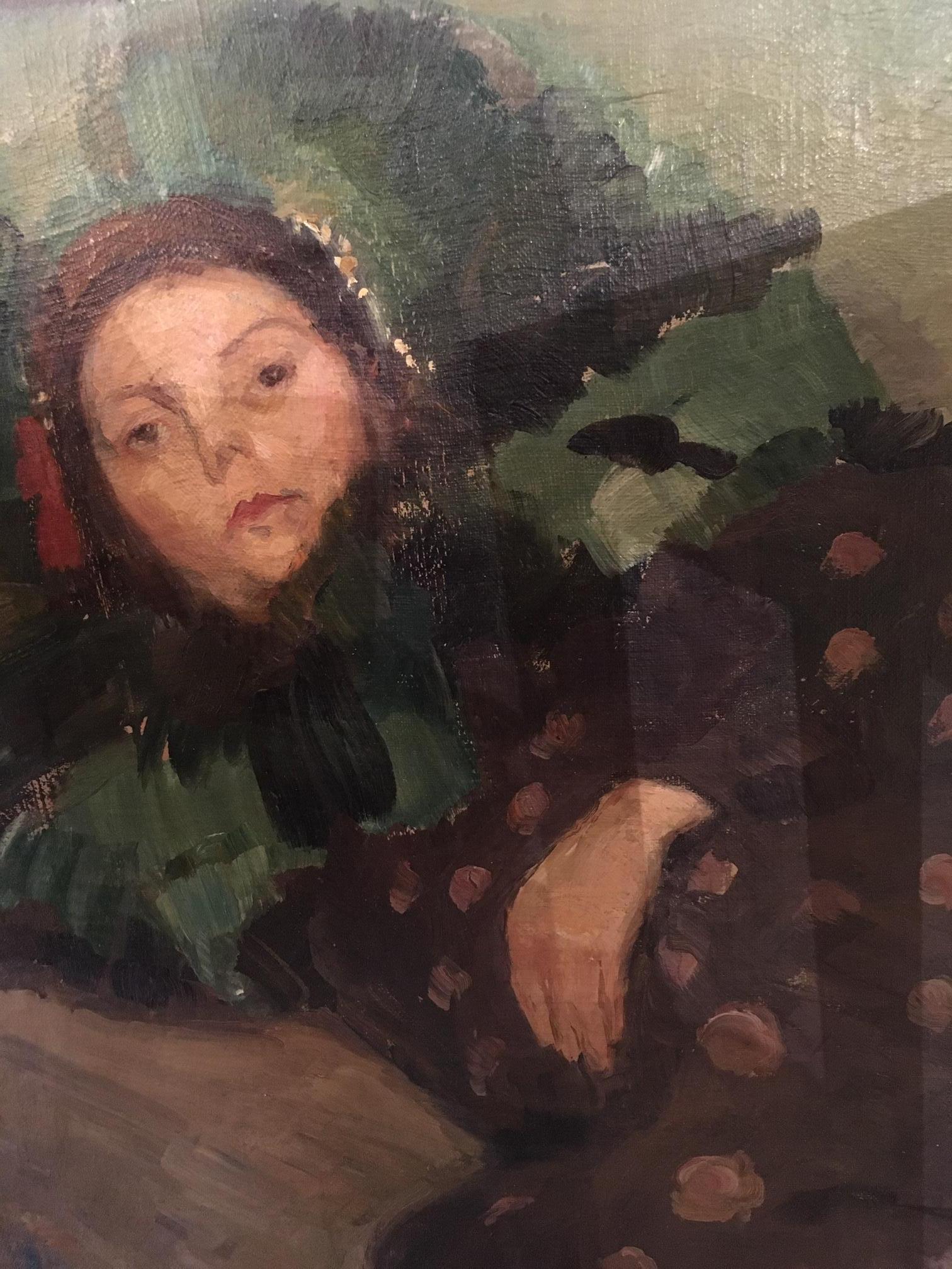 Danish Portrait of the Artist's Wife by Carl Fischer
