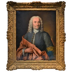 Portrait of Parisian 18 Century  Aristocrat Antione Brulley De St-Seine