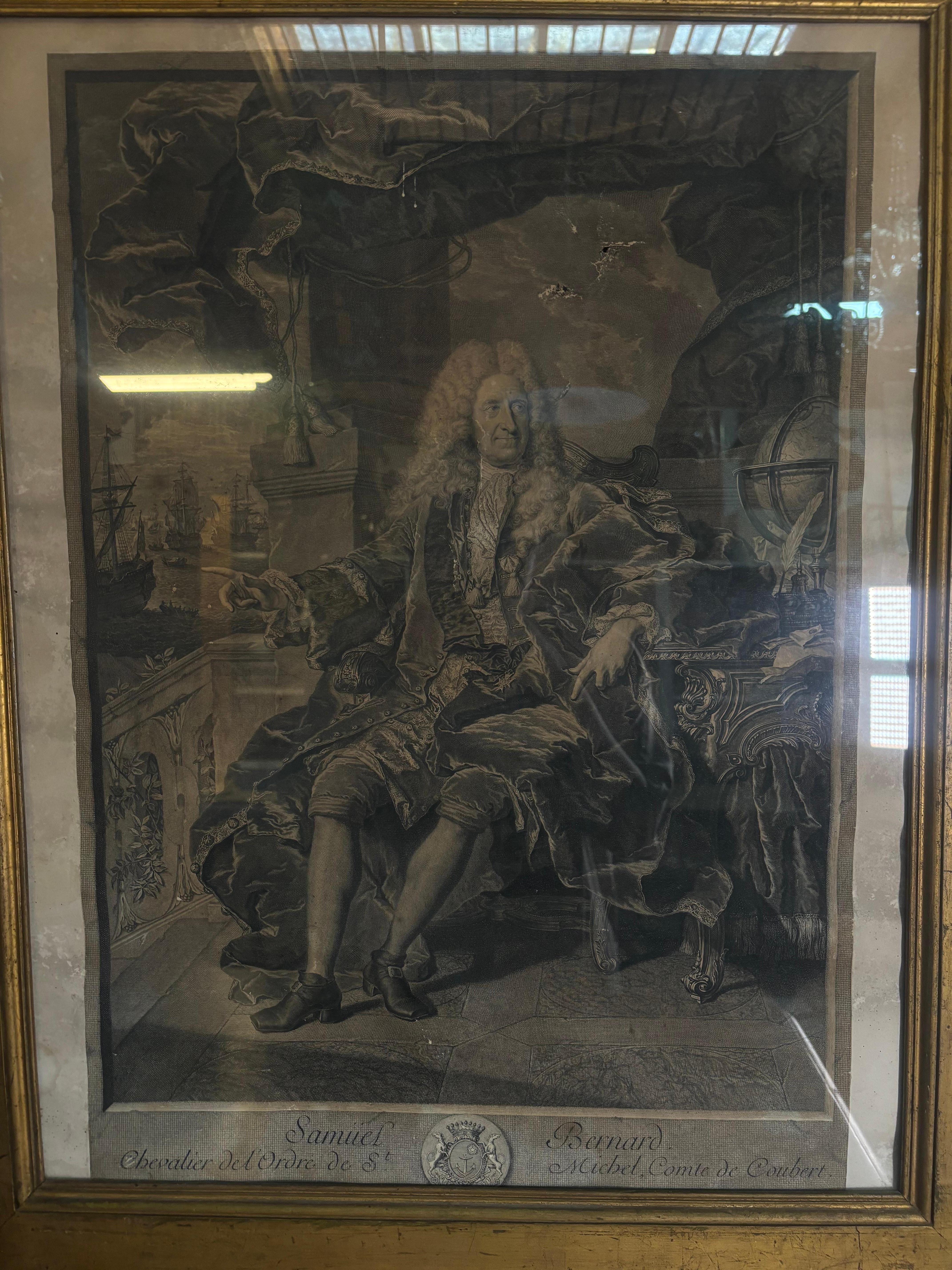 Porträt von Samuel Bernard 1729 (Französische Provence) im Angebot