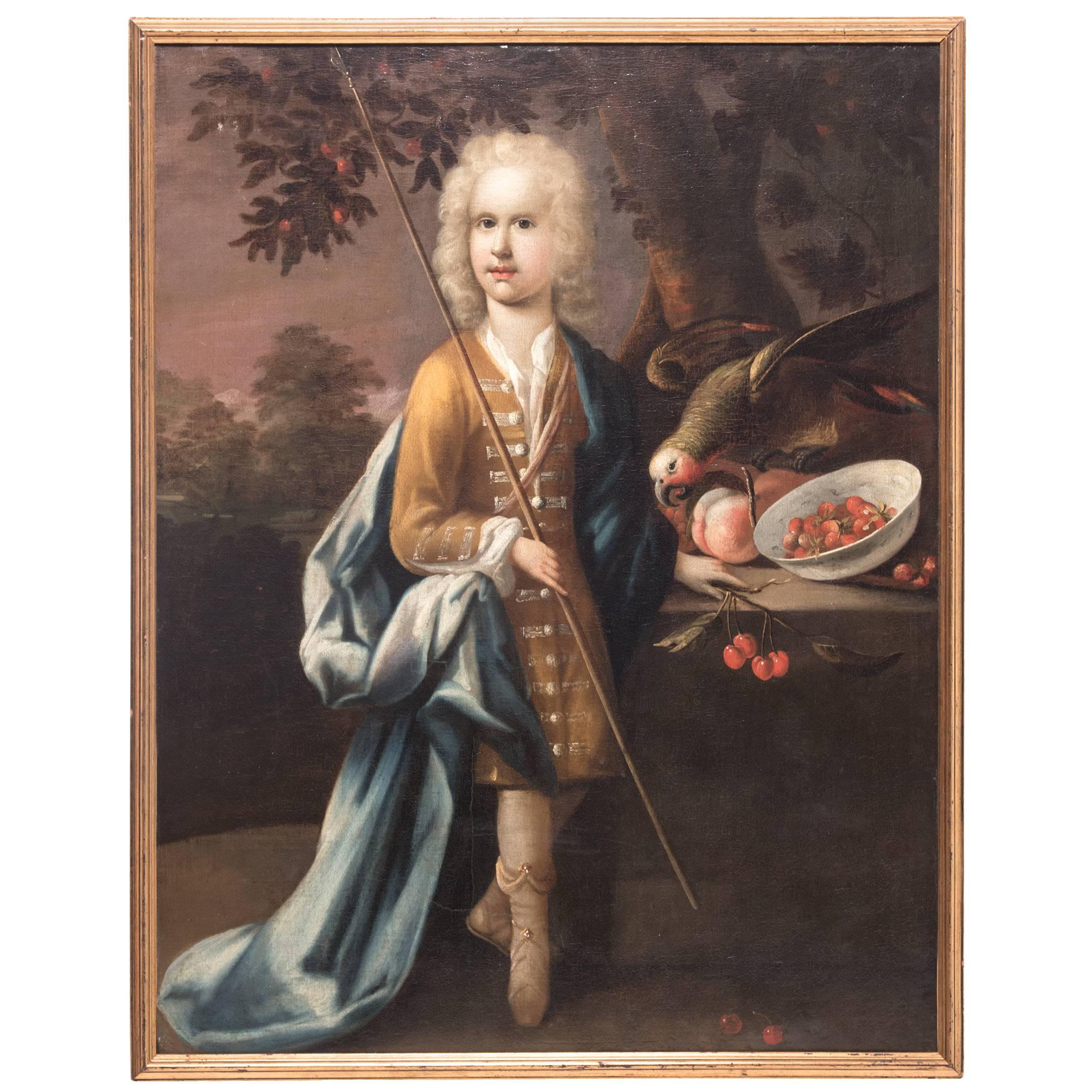 "Portrait of Sir Philip Sidney" 17th Century Dutch Painting by Herman Verelst