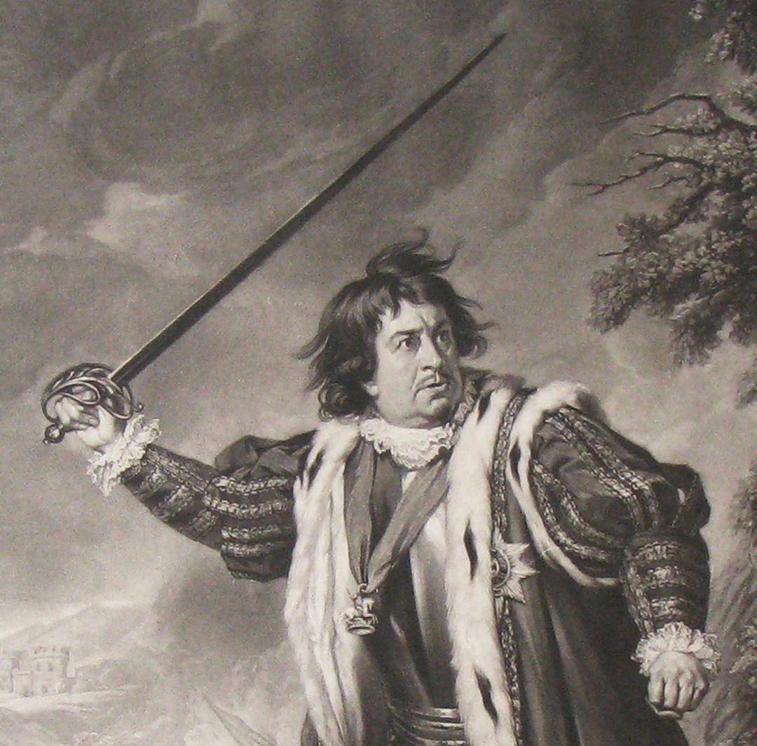 Regency Portrait of the Actor Garrick in Shakespeare's Richard III After Nathaniel Dance For Sale