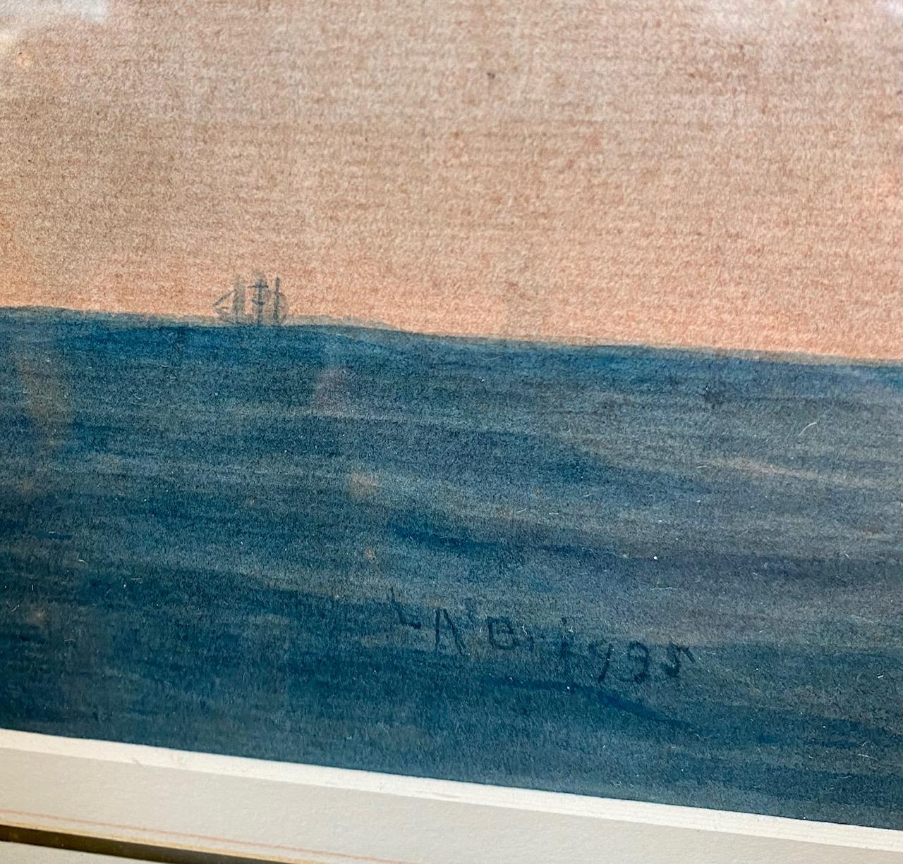 Portrait of the Clipper Ship Oriental by Lucius A. Briggs, 1925 In Good Condition For Sale In Nantucket, MA