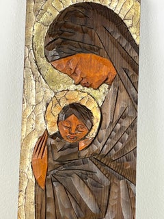 Portrait de la Madone sur bois, Italie, années 1980