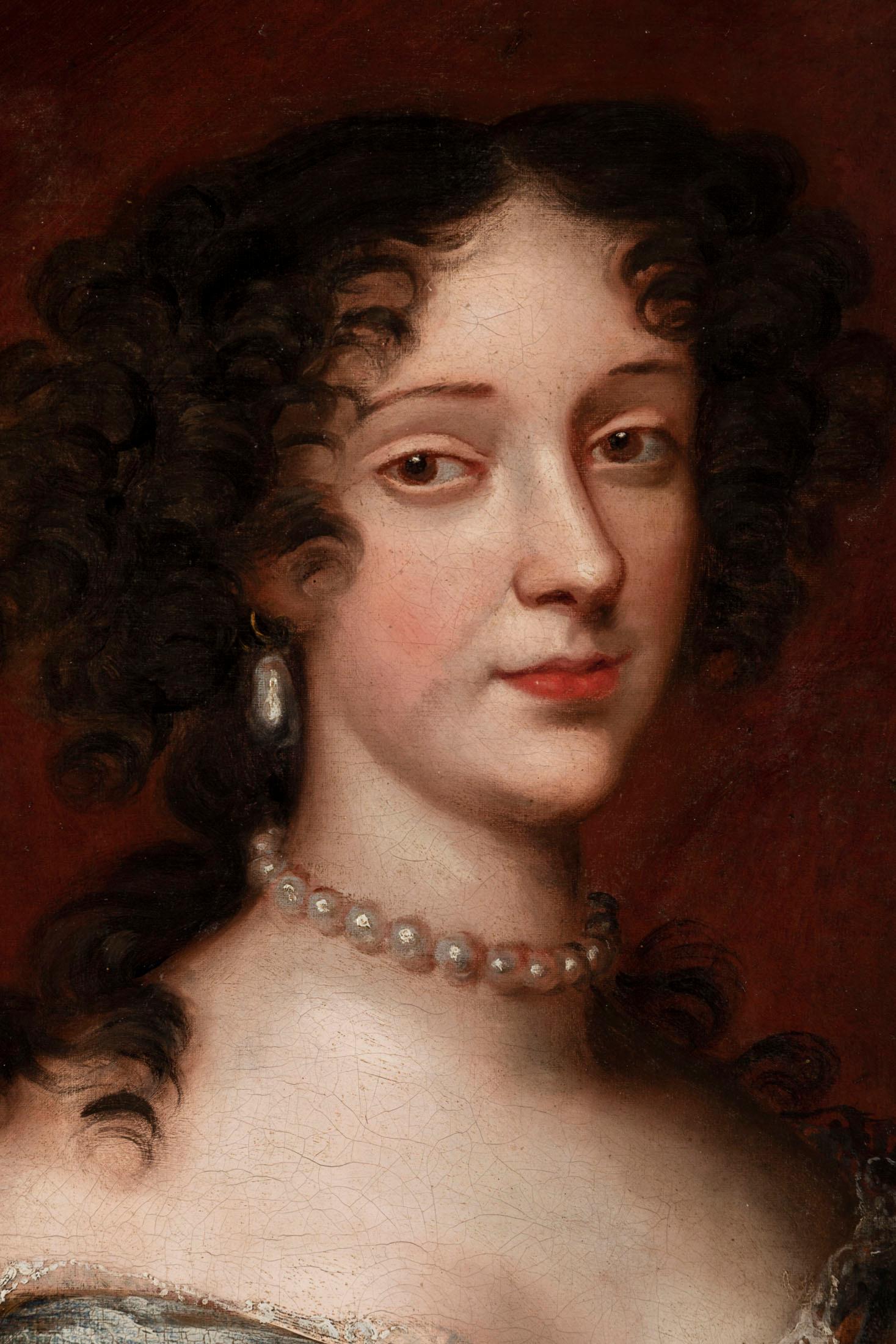 Portrait of the Princess of Modena, Attributed to Henri Gascar, 17th Century 4