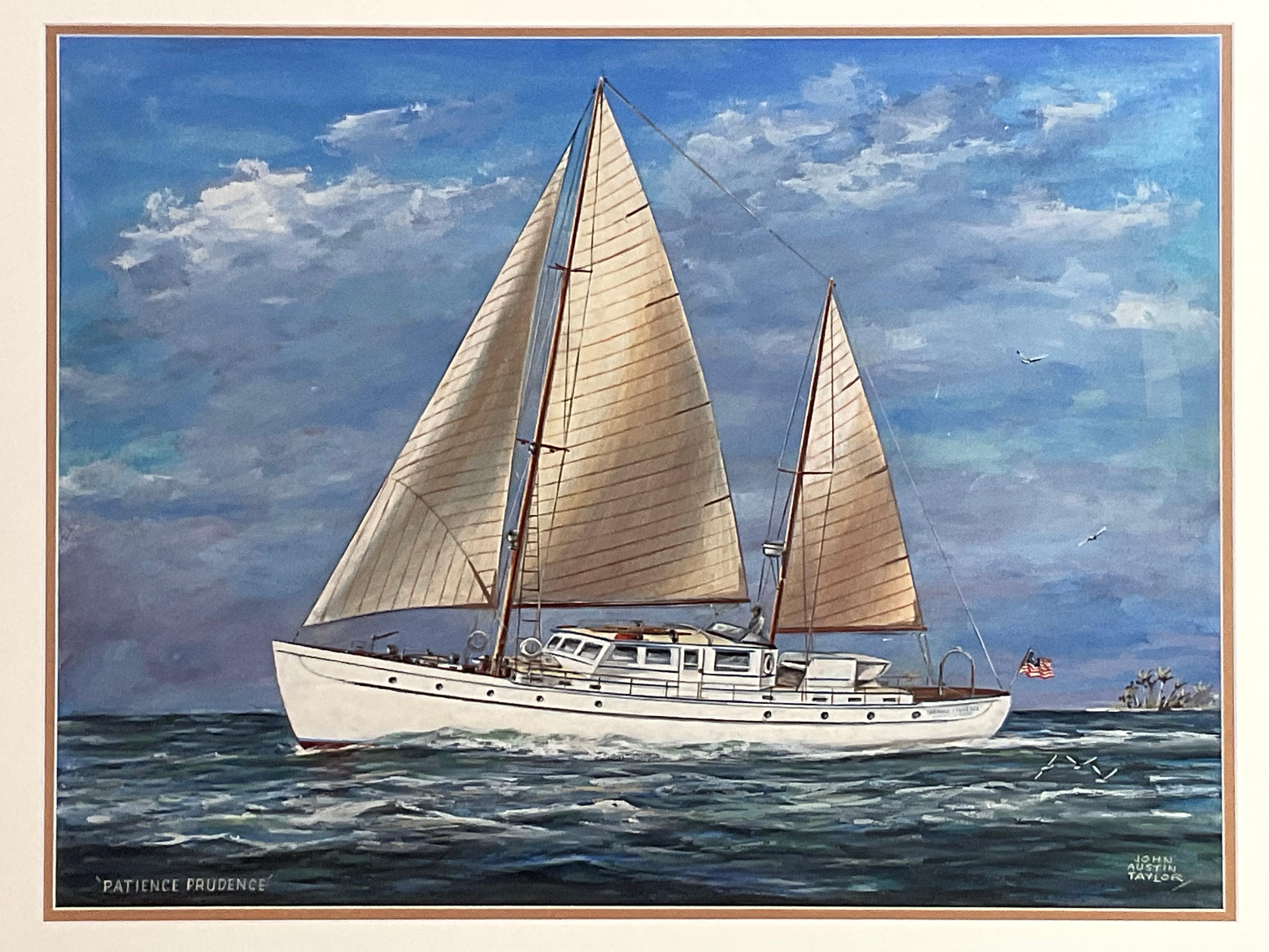 Portrait of the Yacht Patience Prudence In Good Condition For Sale In Norwell, MA