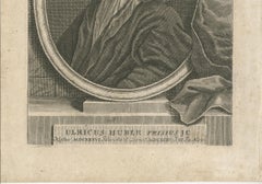 Portrait of Ulrik Huber – Dutch Legal Philosopher and Jurist, Engraving c.1700