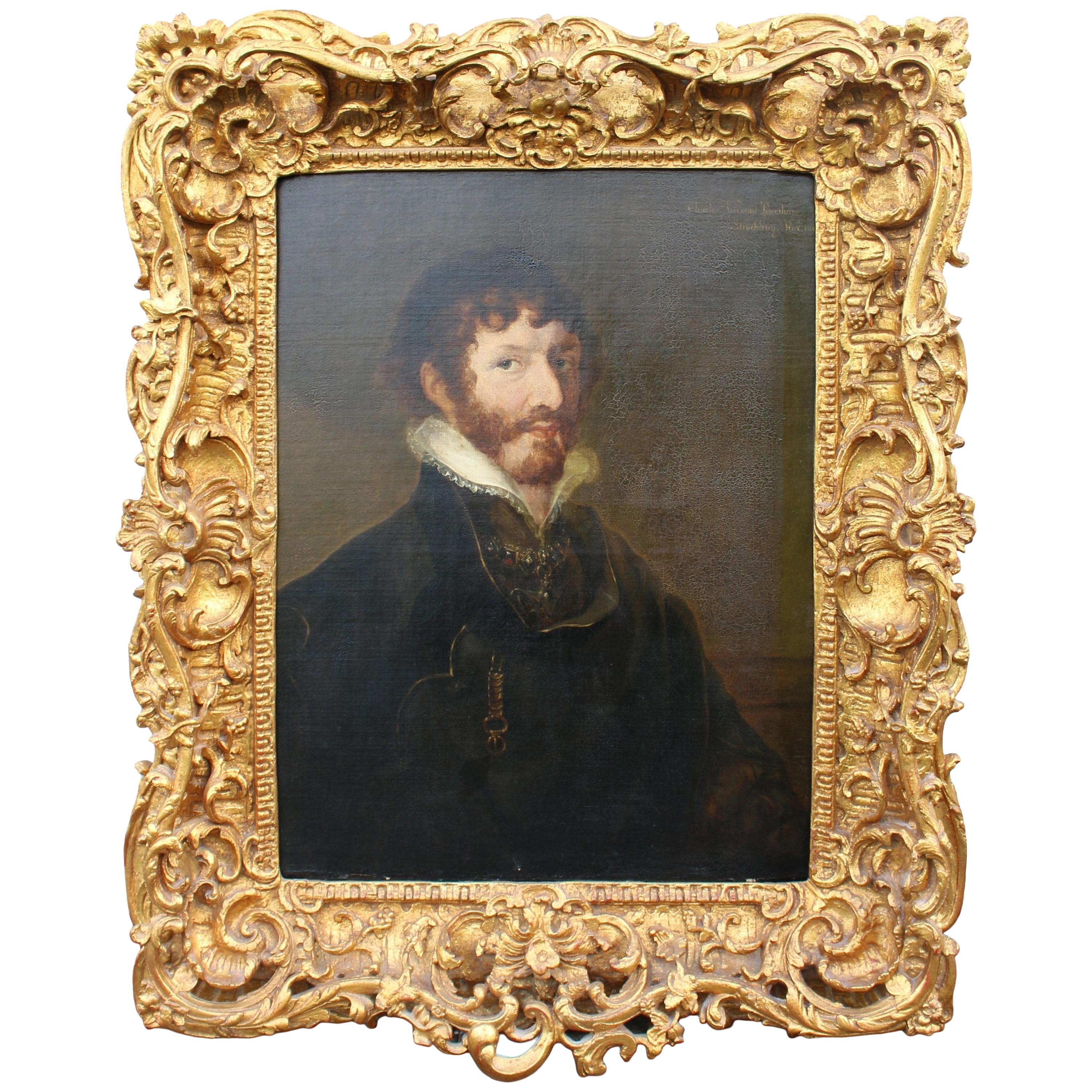 Portrait of Viscount Petersham by Peter Stroehling For Sale