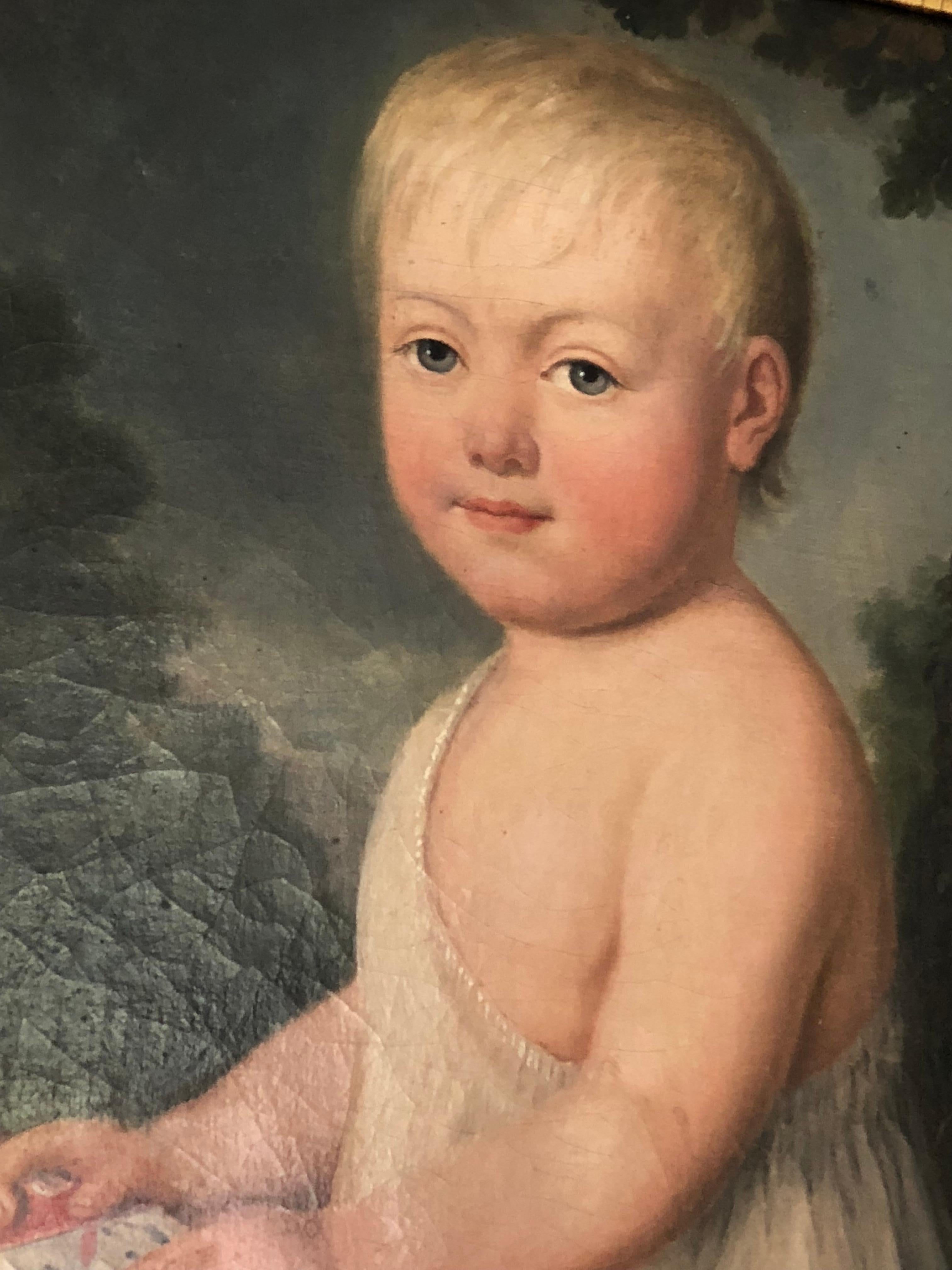 George III Portrait of Young Child with Toys, 19th Century