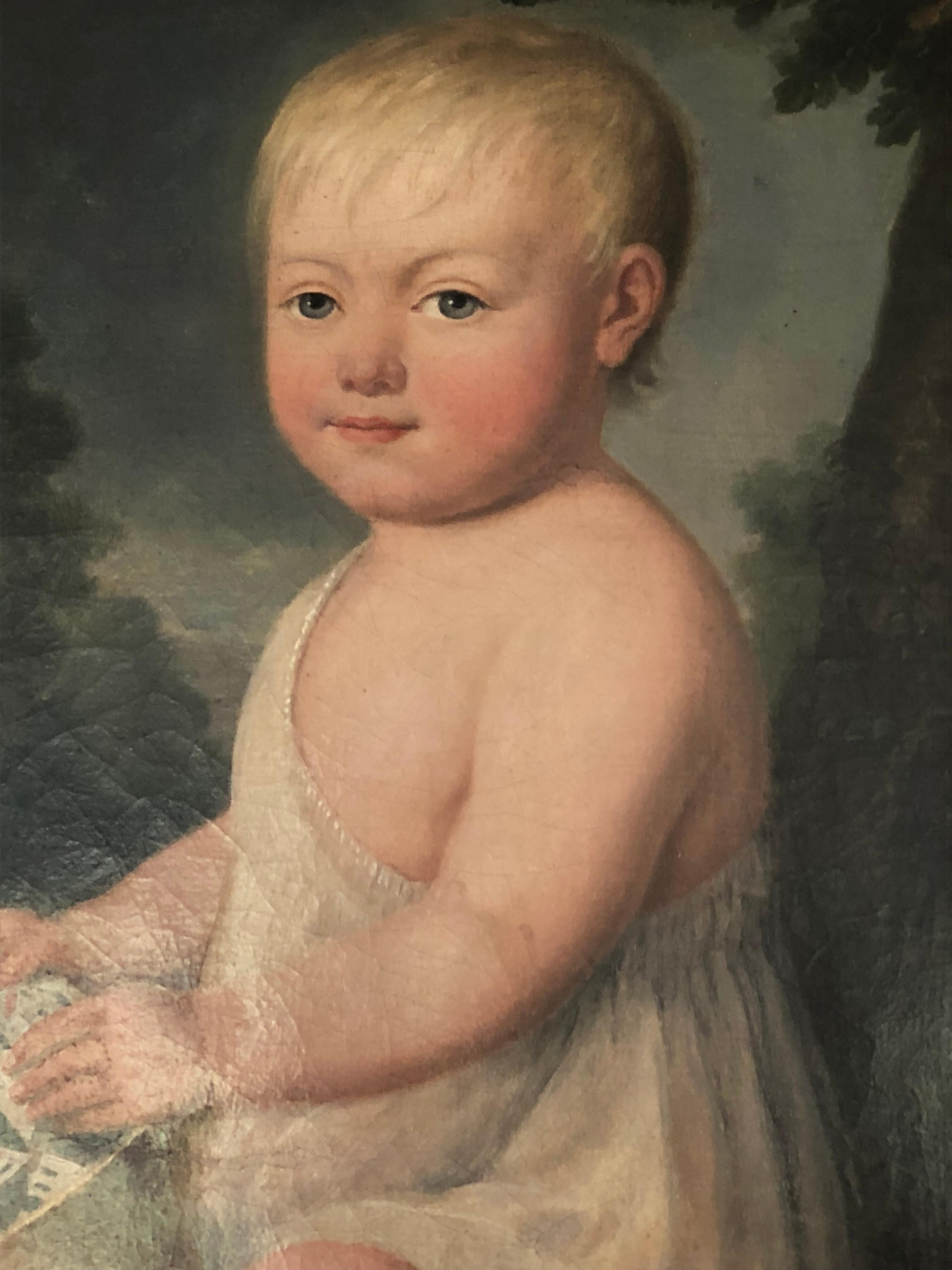 Portrait of Young Child with Toys, 19th Century 1