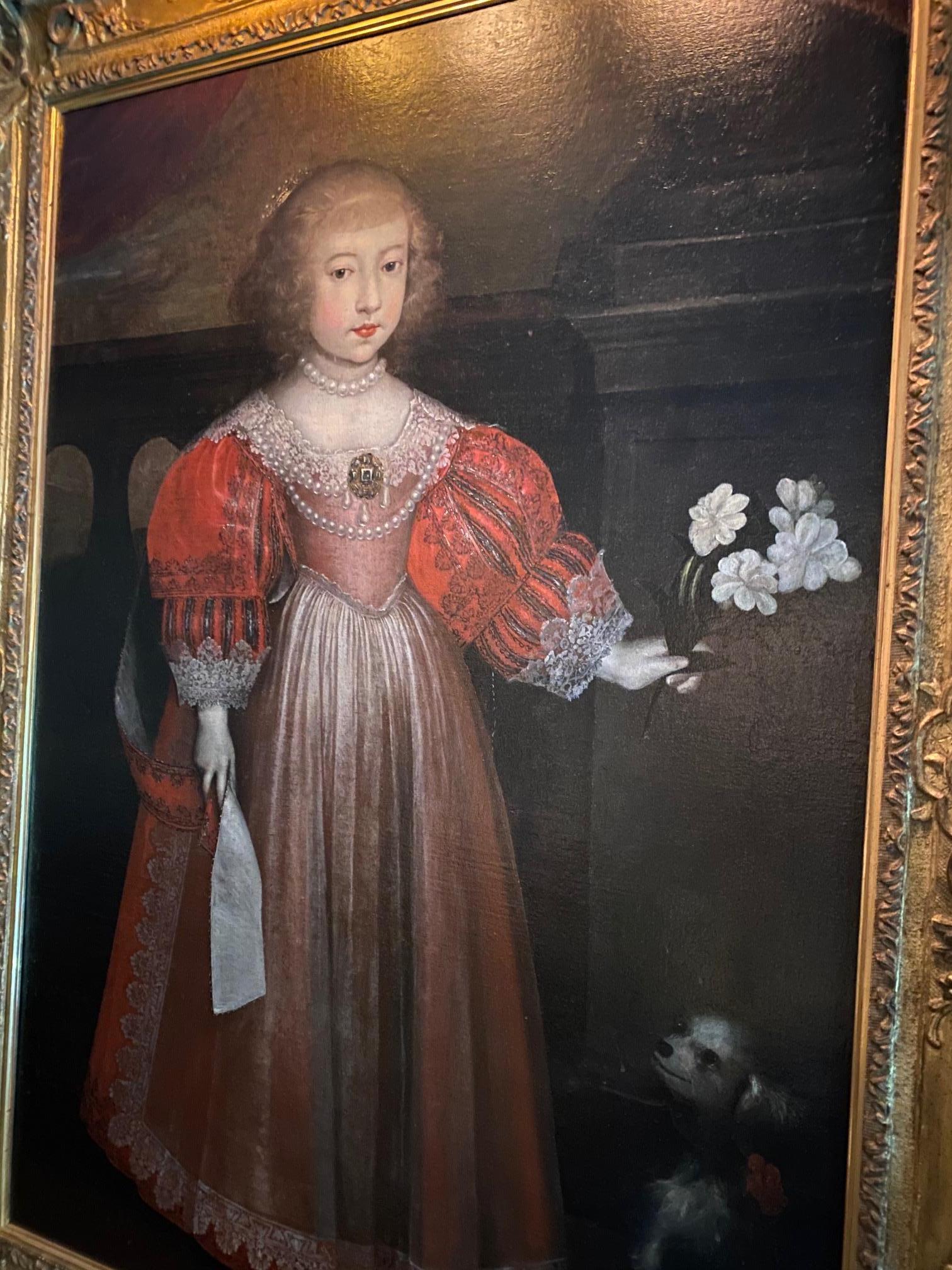 Belgian Portrait of Young Girl with Dog