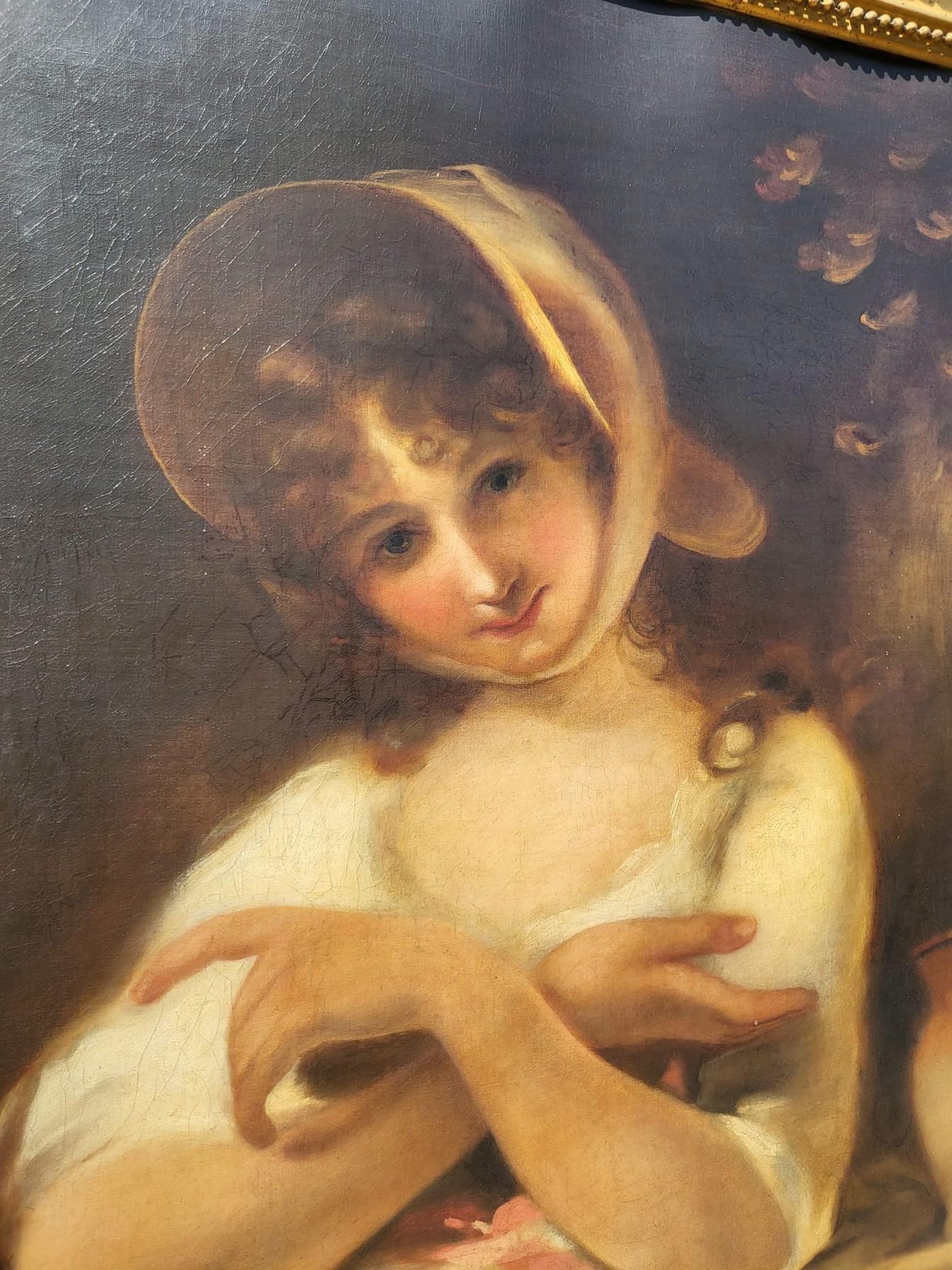 Napoléon III Portrait de jeune femme, huile sur toile, XIXe siècle