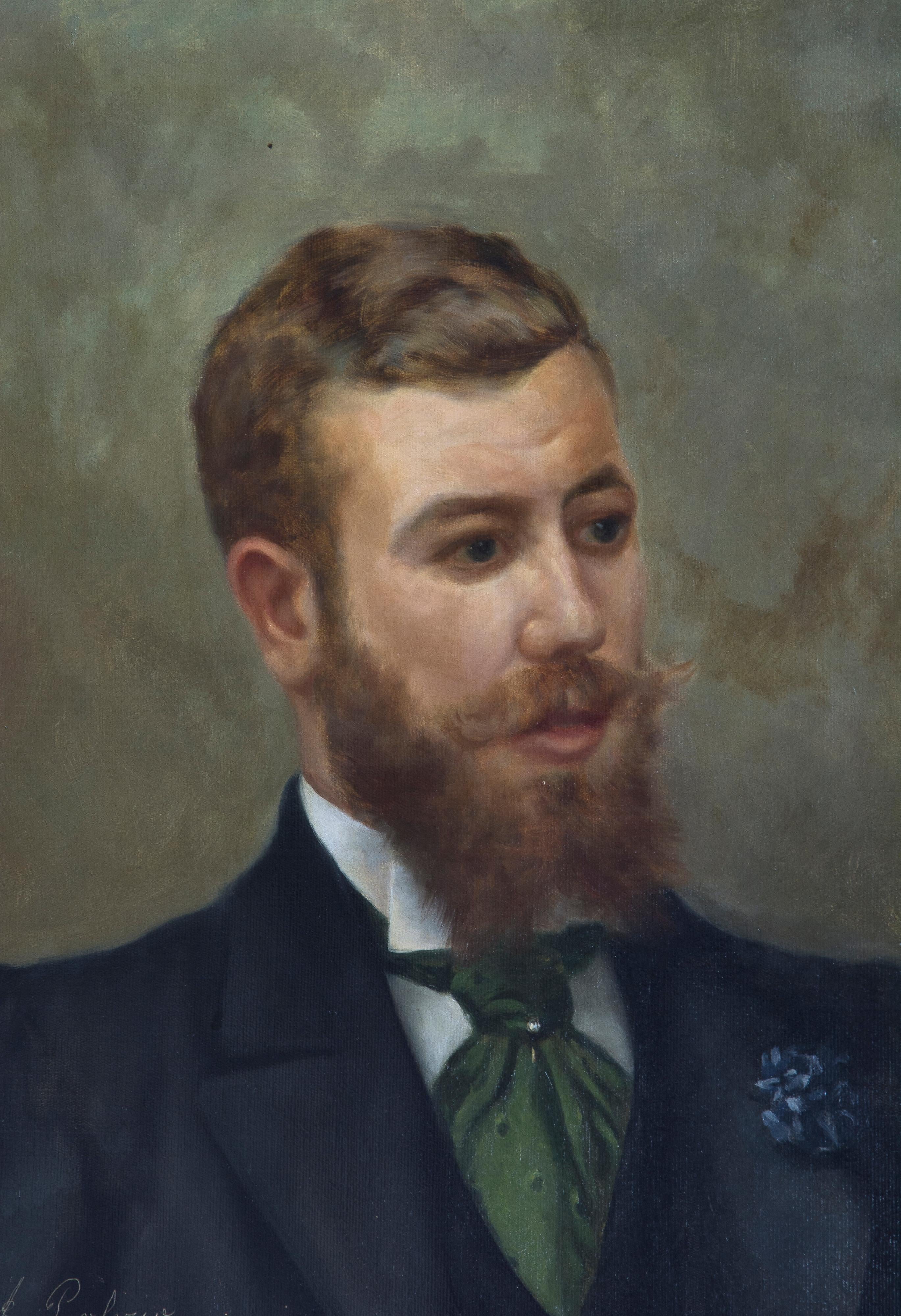 Autre Portrait. Huile sur toile. Dedicée, signée (F. Lloret.) et datée (1897) en vente