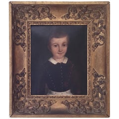 Portrait Oil on Millboard of a Young Boy