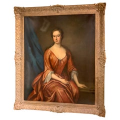 Portrait Oil Painting of a Young Woman After Sir Godfrey Kneeler