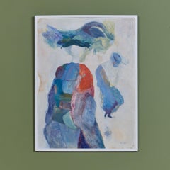 Ritratto dipinto a olio su tela, firmato Francis Cunningham 40,5 x 30,75