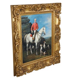 Portrait Painting Charles Trelawny Master of Dartmoor Hunt After Francis Grant