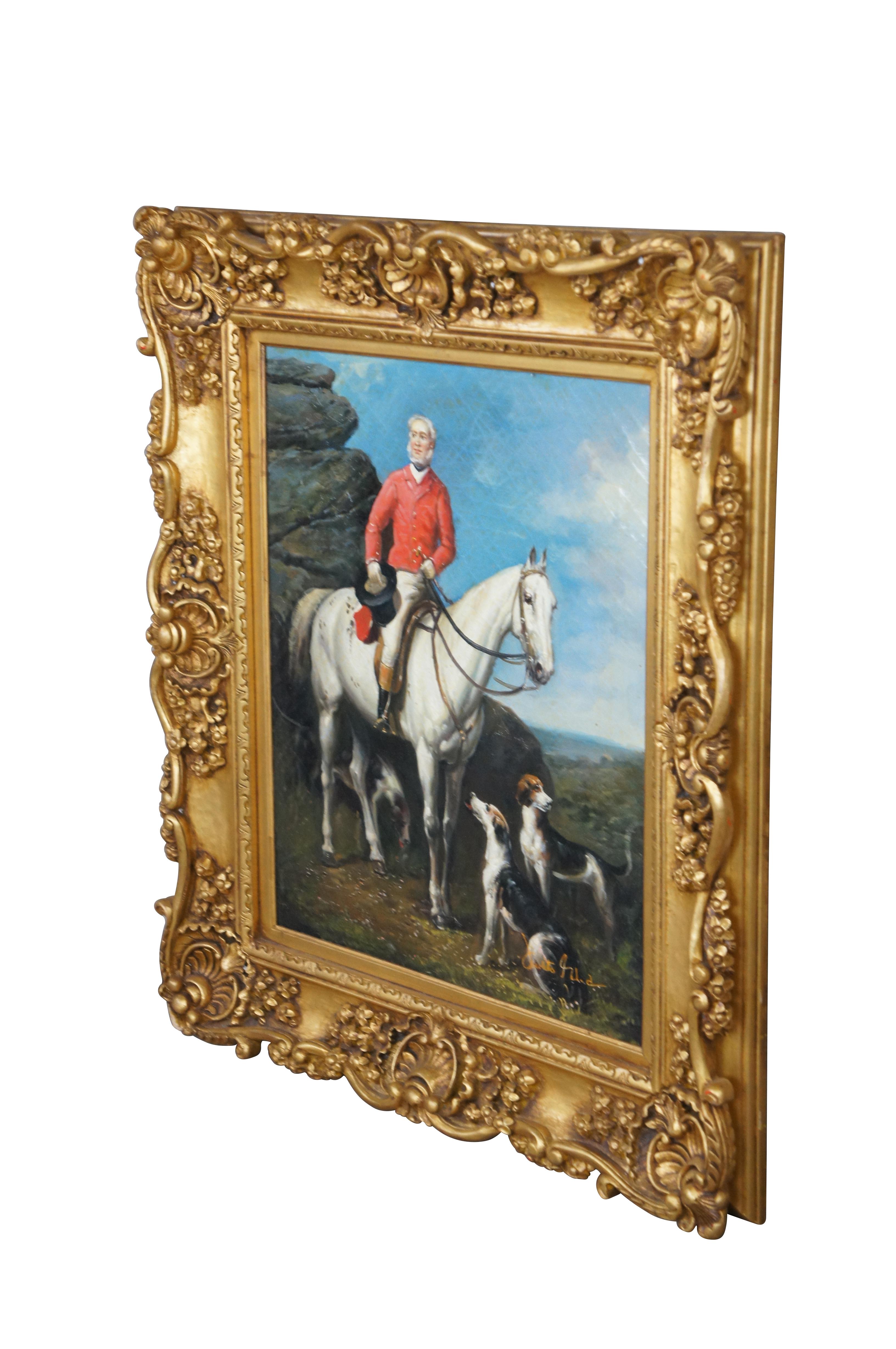 Peinture de Charles Trelawny, maître de la chasse à Dartmoor d'après Francis Grant Bon état - En vente à Dayton, OH