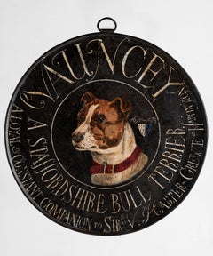 Portrait Painting of a Staffordshire Terrier, England, circa 1890