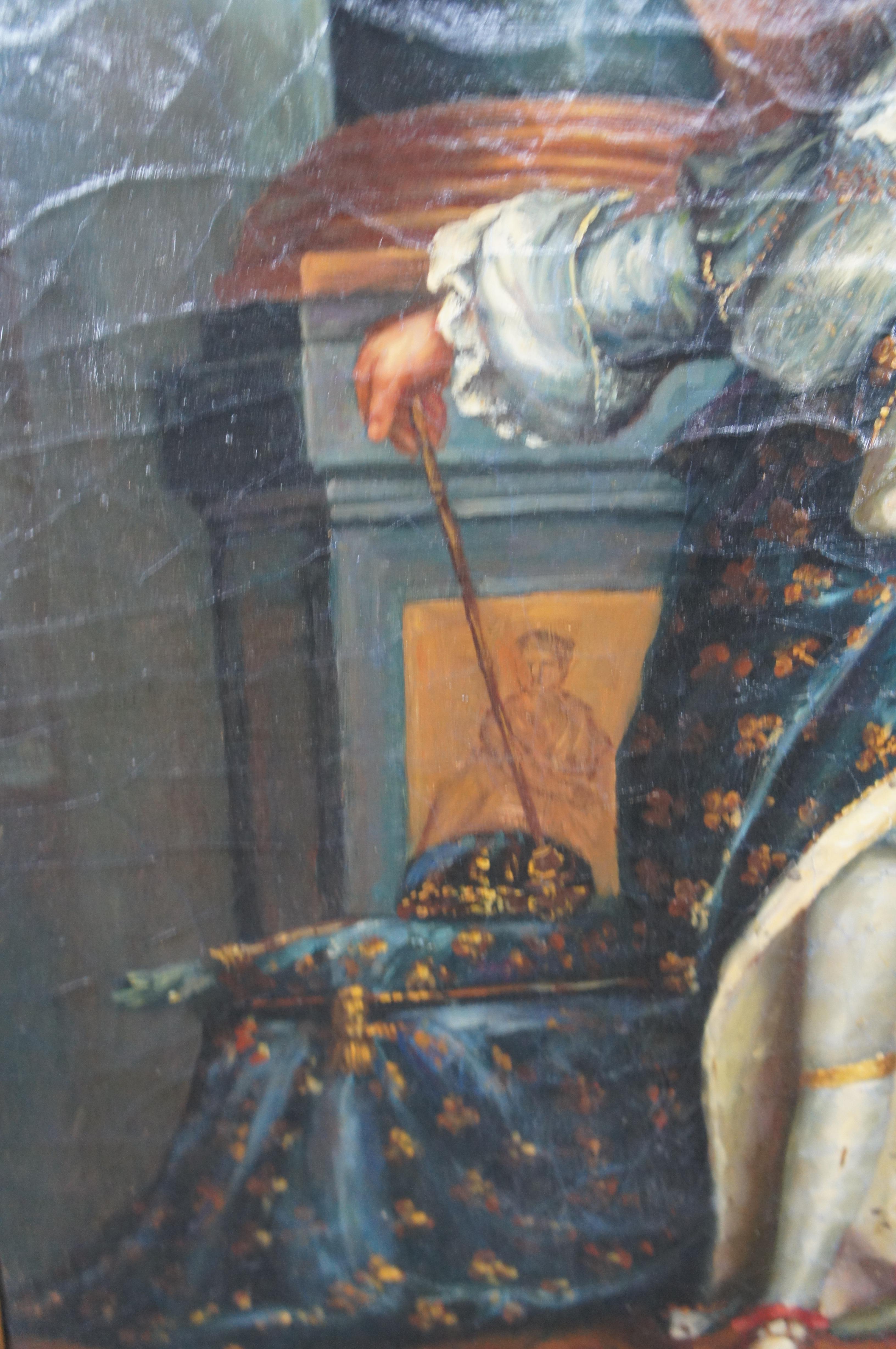 Portrait Painting of Louis XIV in Royal Ceremonial Robes After Hyacinthe Rigaud 2
