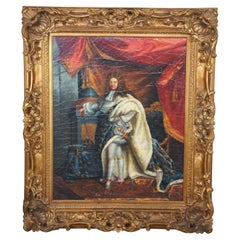 Portrait Painting of Louis XIV in Royal Ceremonial Robes After Hyacinthe Rigaud