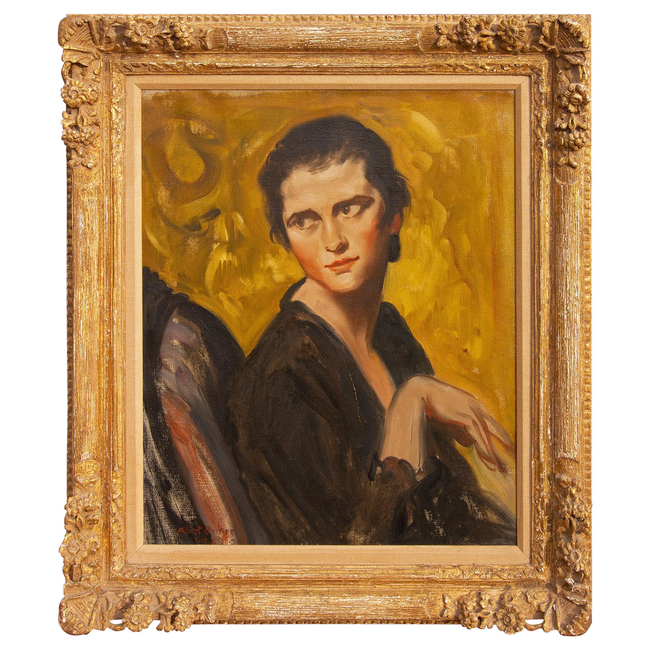 Portrait Painting of "Vivienne" by Albert Sterner 1929