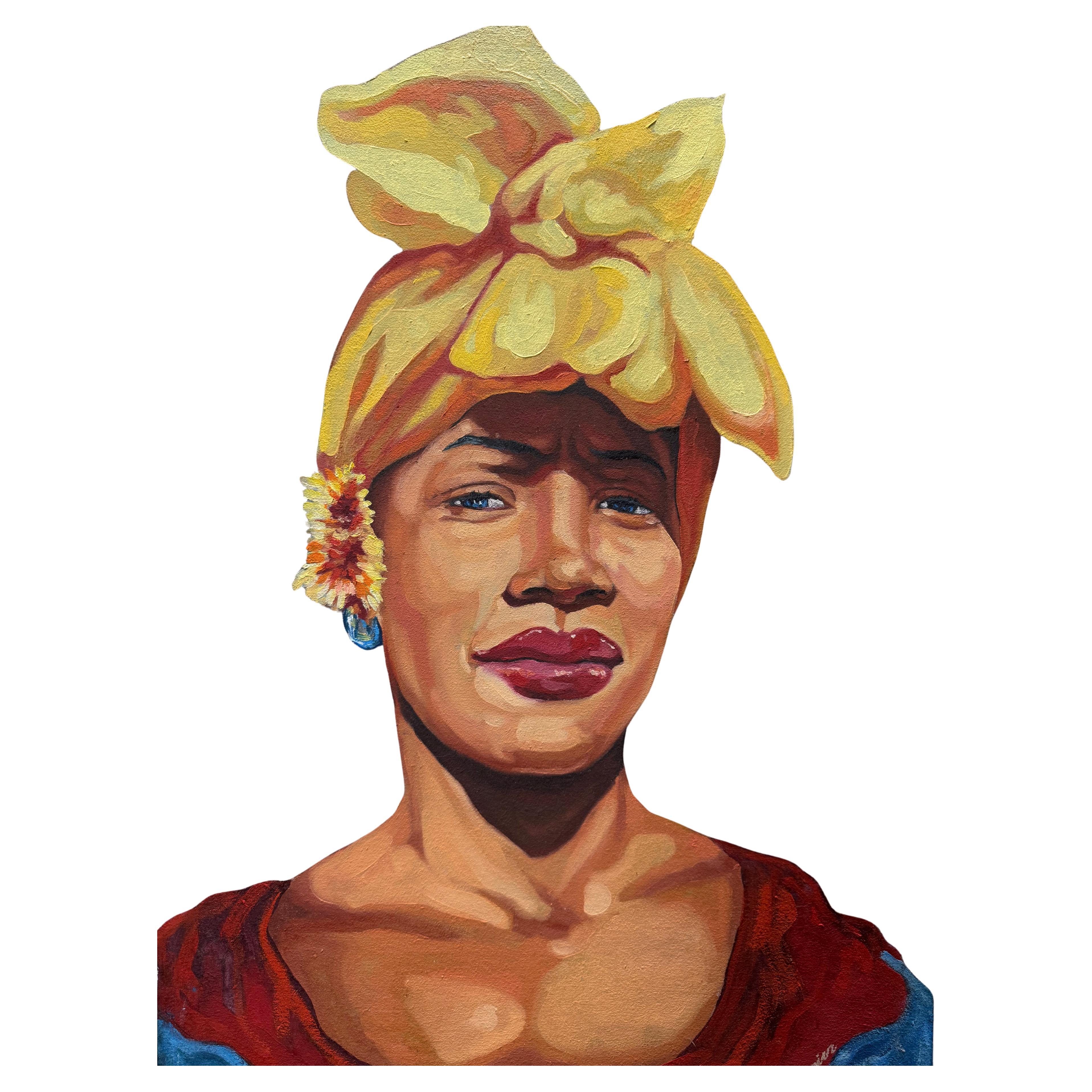 Dies ist ein wunderschönes Gemälde einer schönen Frau aus Westindien, das der Künstler Lenier gemalt hat. Das Gemälde ist ein Ölgemälde auf Leinwand. Er wird ohne Rahmen geliefert.

