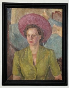 Ritratto di donna con cappello anni '40