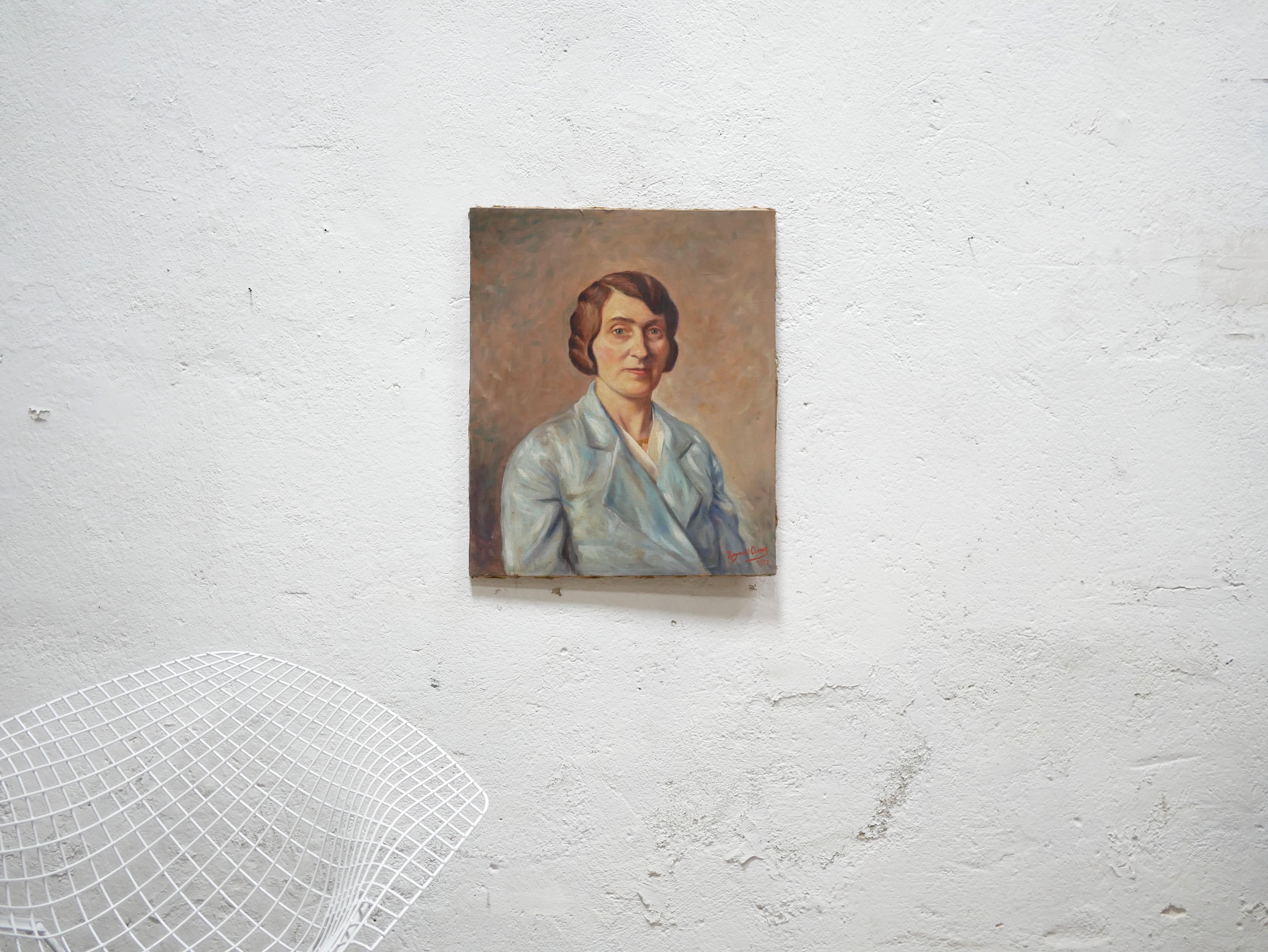 Portrait, huile sur toile signée Raymond Casez datant de 1933.

Poétique et esthétique, cette peinture ne manque pas de beauté et de délicatesse. Il sera parfait dans une décoration vintage, seul ou associé à d'autres tableaux.

Bel état, légères