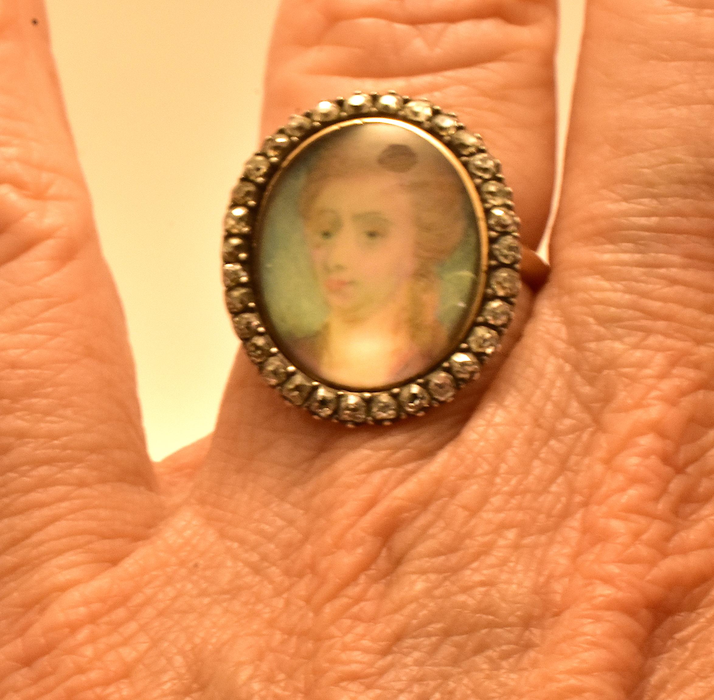 Portrait Ring of Sarah Churchill c1700 In Excellent Condition For Sale In Baltimore, MD
