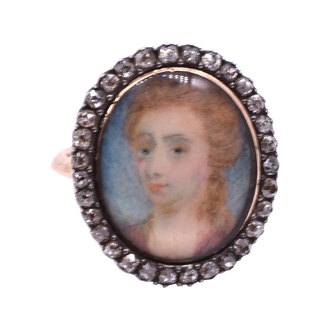 Portrait Ring of Sarah Churchill c1700 For Sale