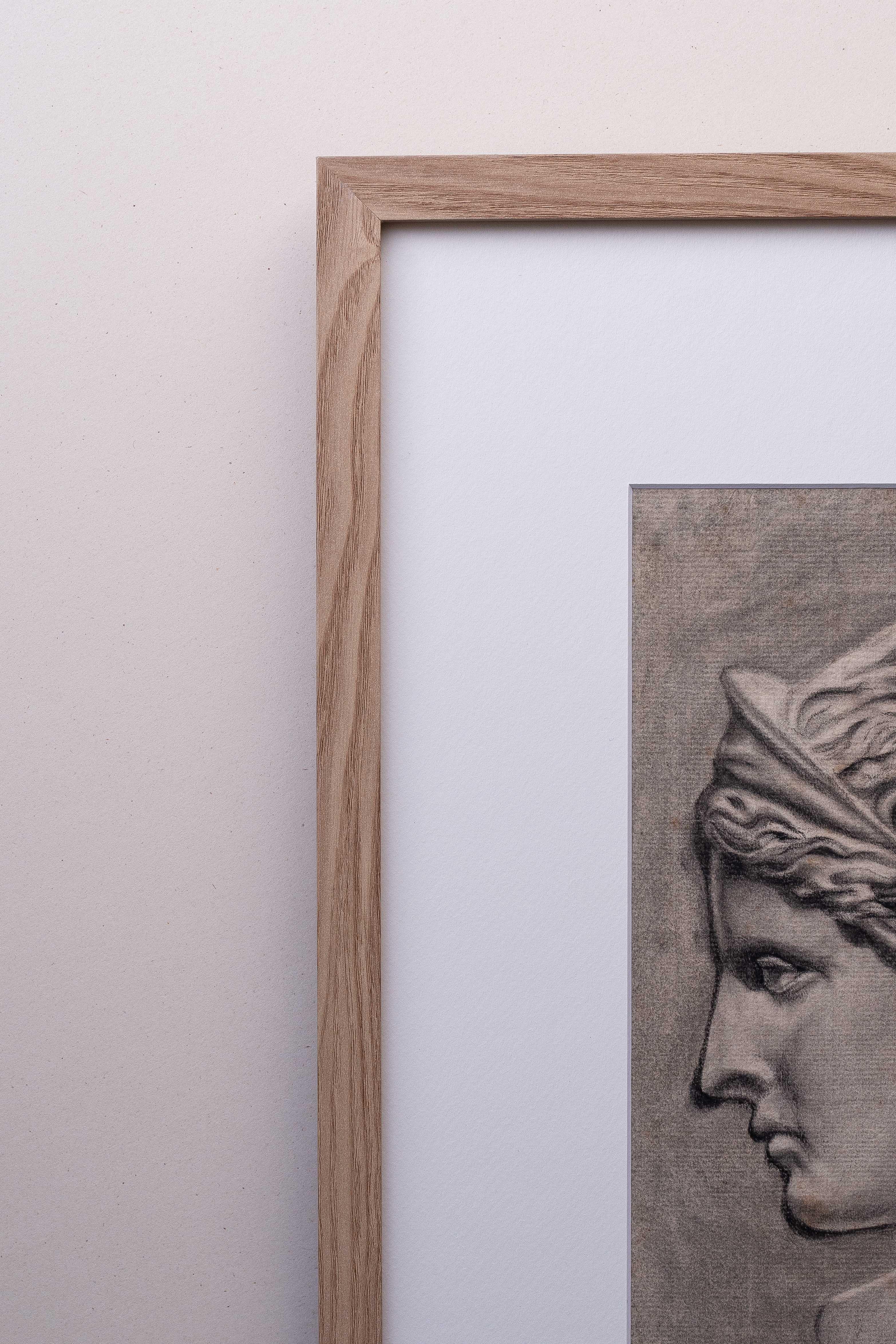 Portrait Study, Drawing of a Greek Head or Bust, 1940s For Sale 1
